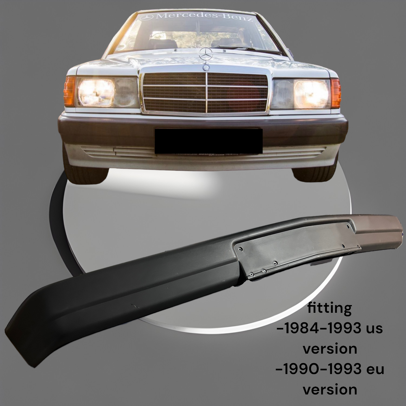 For Mercedes 190e 190d 90-93 front rail bumper cover A2018851421 A 201 885 14 21