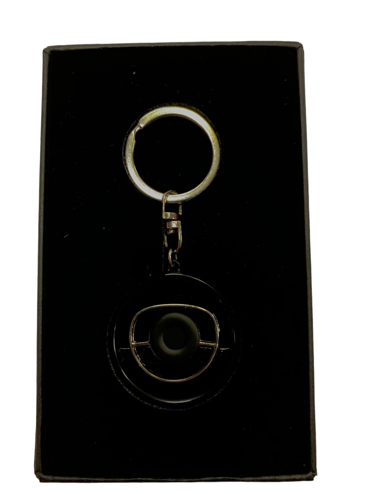 For Mercedes 3D Key Chain Steering Wheel Classic W115 W116 W123 W108 R107 Black