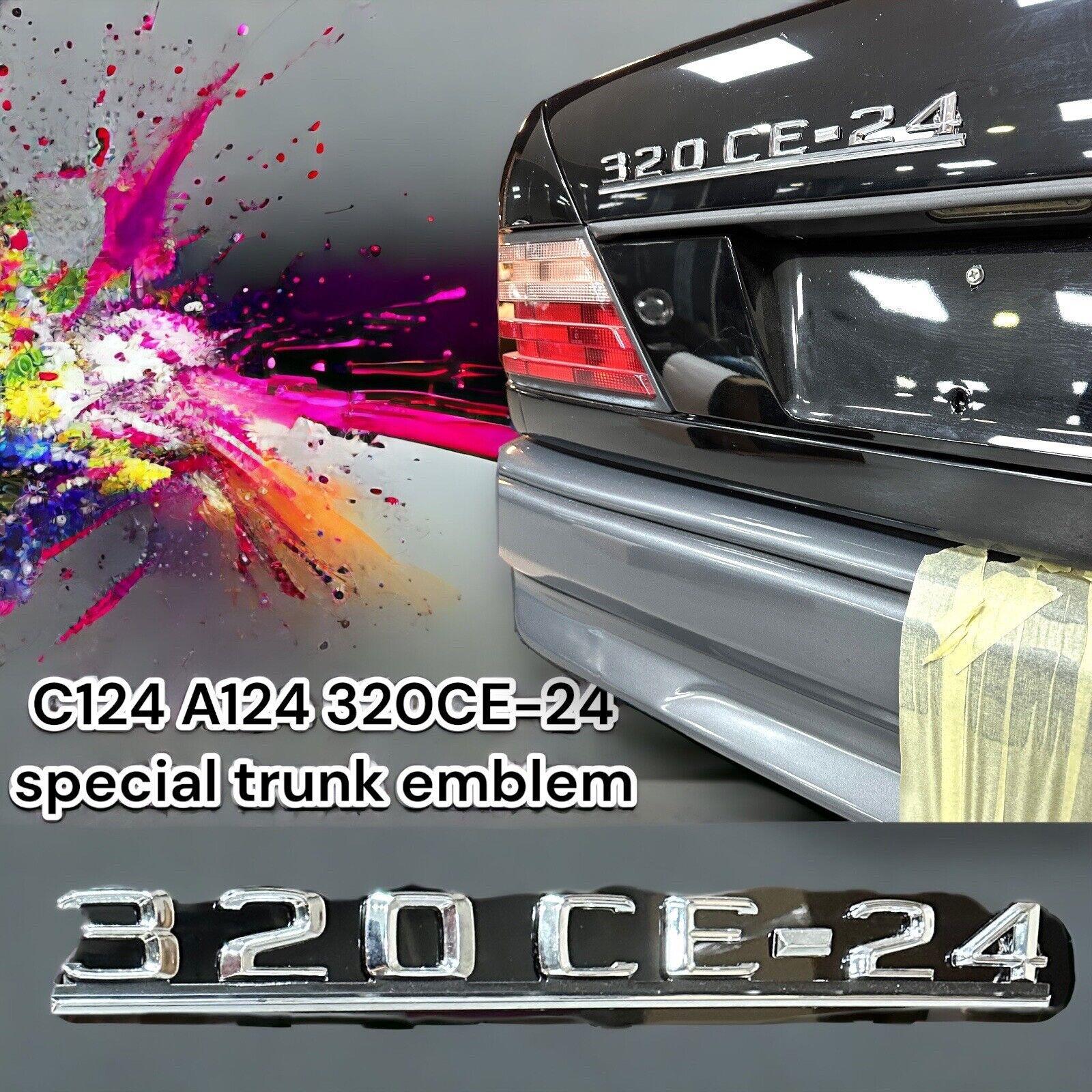 for Mercedes for C124 320CE 24 Emblem Rear Trunk Boot Badge Chrome