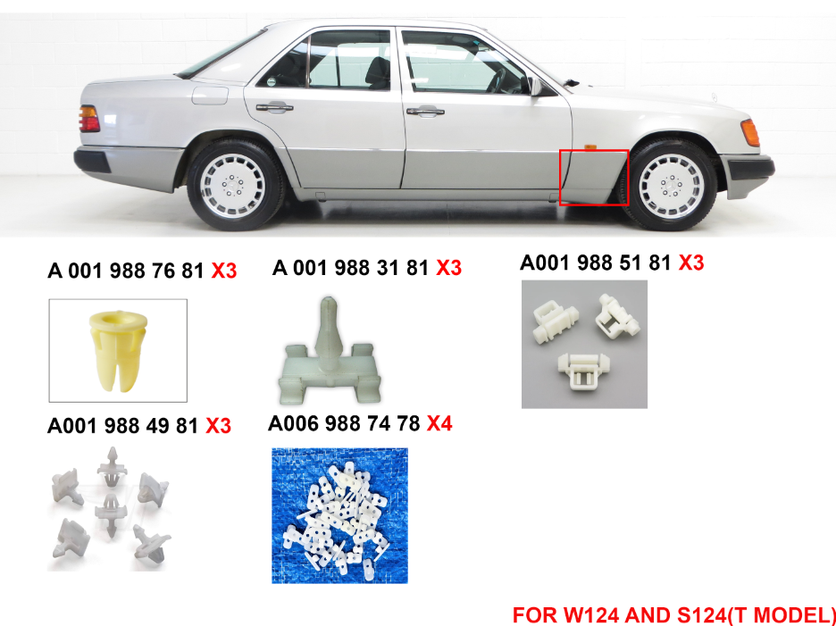 FOR MERCEDES W124 CLİPS For One Paco Set Clips Staples Sacco Planking 16 piece