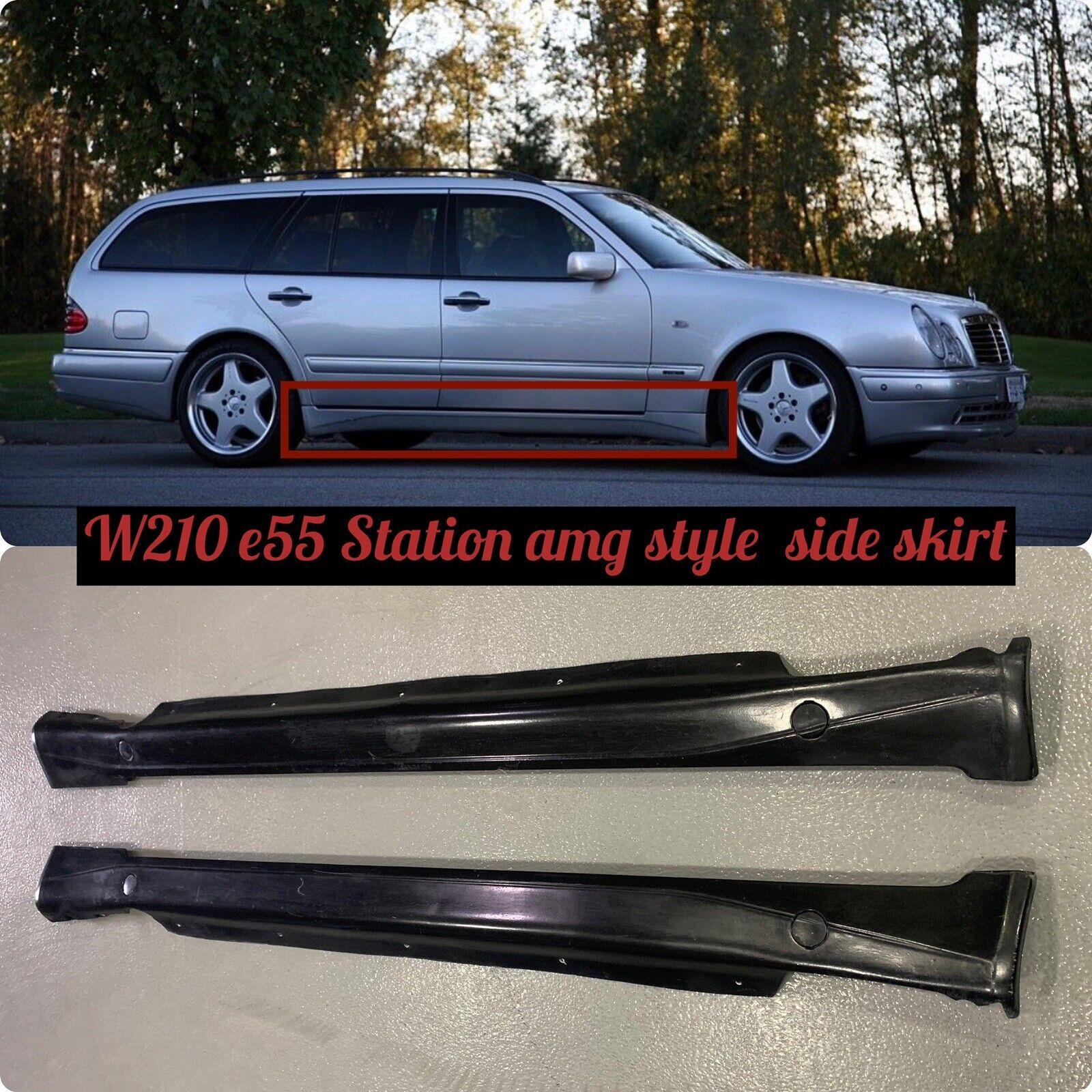 For Mercedes W210 T Model 95-99 For Amg e55 Frp Side Skirt Set Rocker Panels