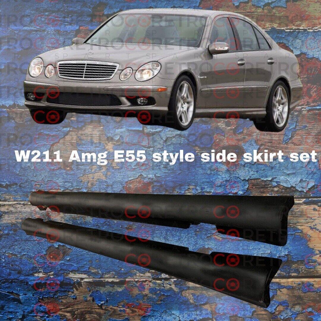 For Mercedes W211 For Amg e55 Frp Quality Side Skirts Rocker Panels 2 Piece 