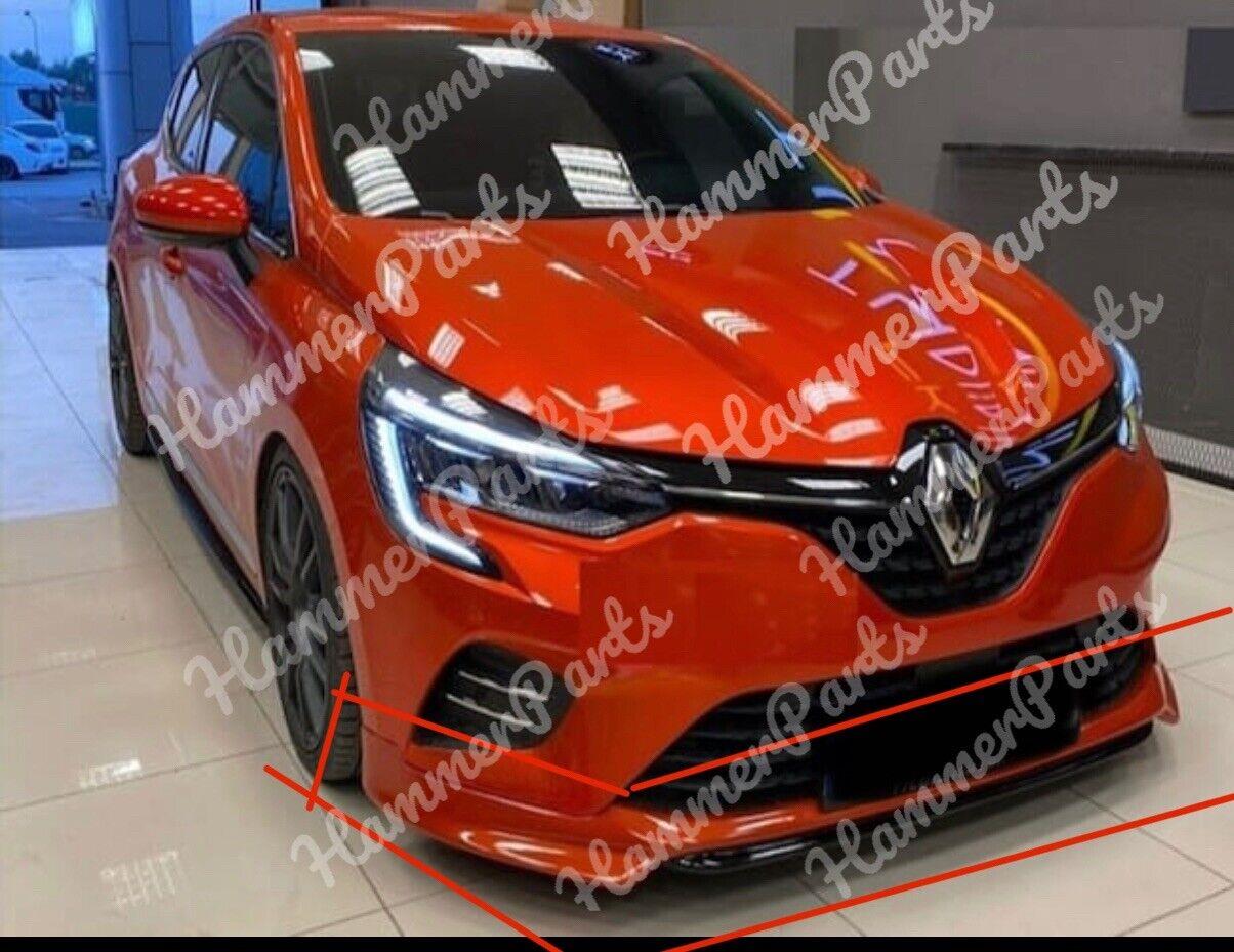 For Renault Clio 5 Mk5 Front Lip Unpainted 2019 2020 2021 2022