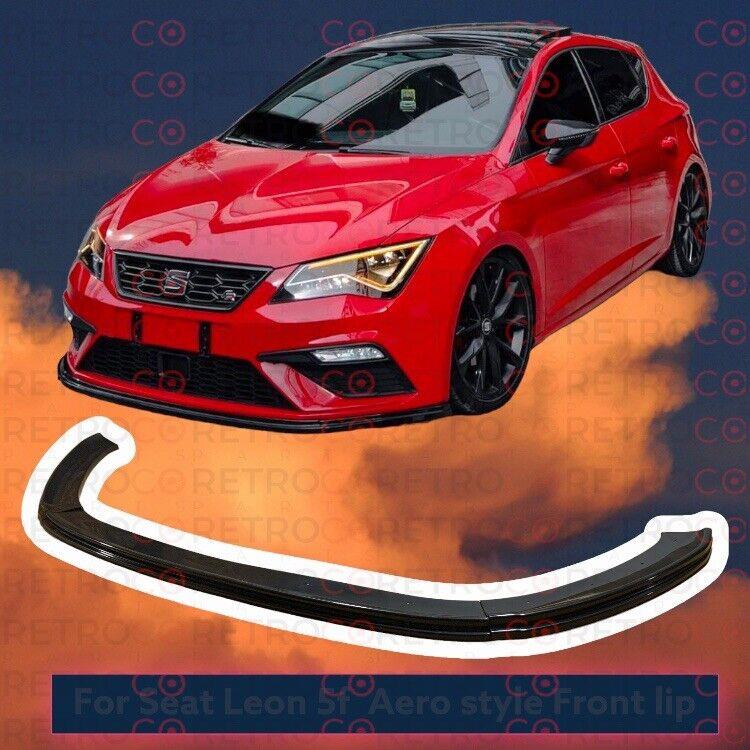For Seat 5F Leon Fr and Cupra Mk3 Sport Front Lip Plastic 3 piece 2016-2021