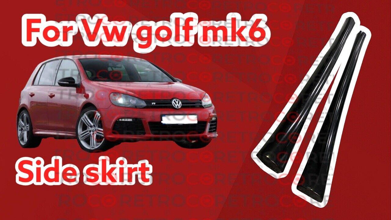 For Volkswagen For Vw Golf 6 R Style Side Skirt Sills Plastic 2008-2012 MK6
