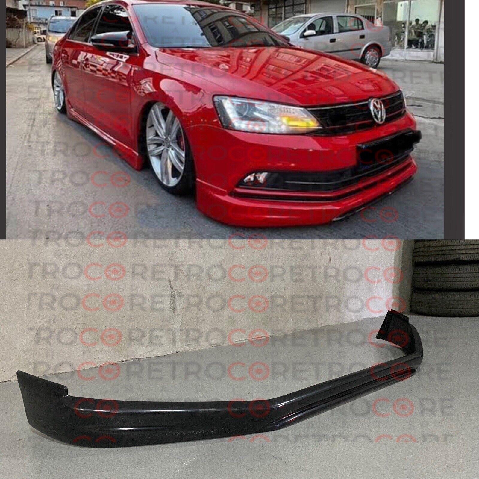 For Volkswagen Vw Jetta Mk6 14-18 Facelift Front Bumper Lip PLASTIC Unpainted