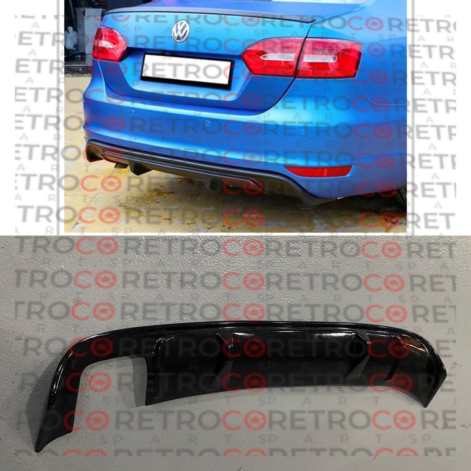For Vw Jetta Mk6 GTI GLI 2010-2014 Rear Bumper Diffuser Gloss Black Abs Plastic