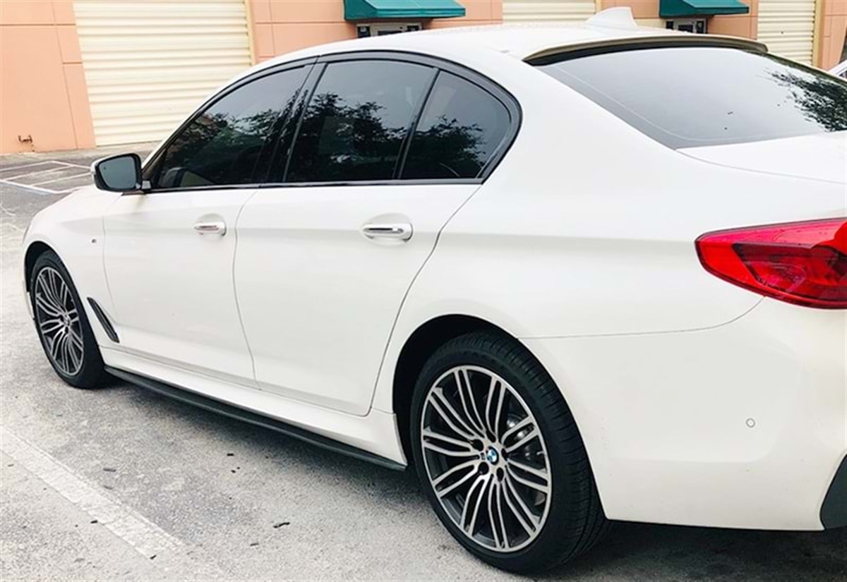 G30 Side Skirts Lower Lip Piano Black Vacuum  2017 - up 2017 Later G30
