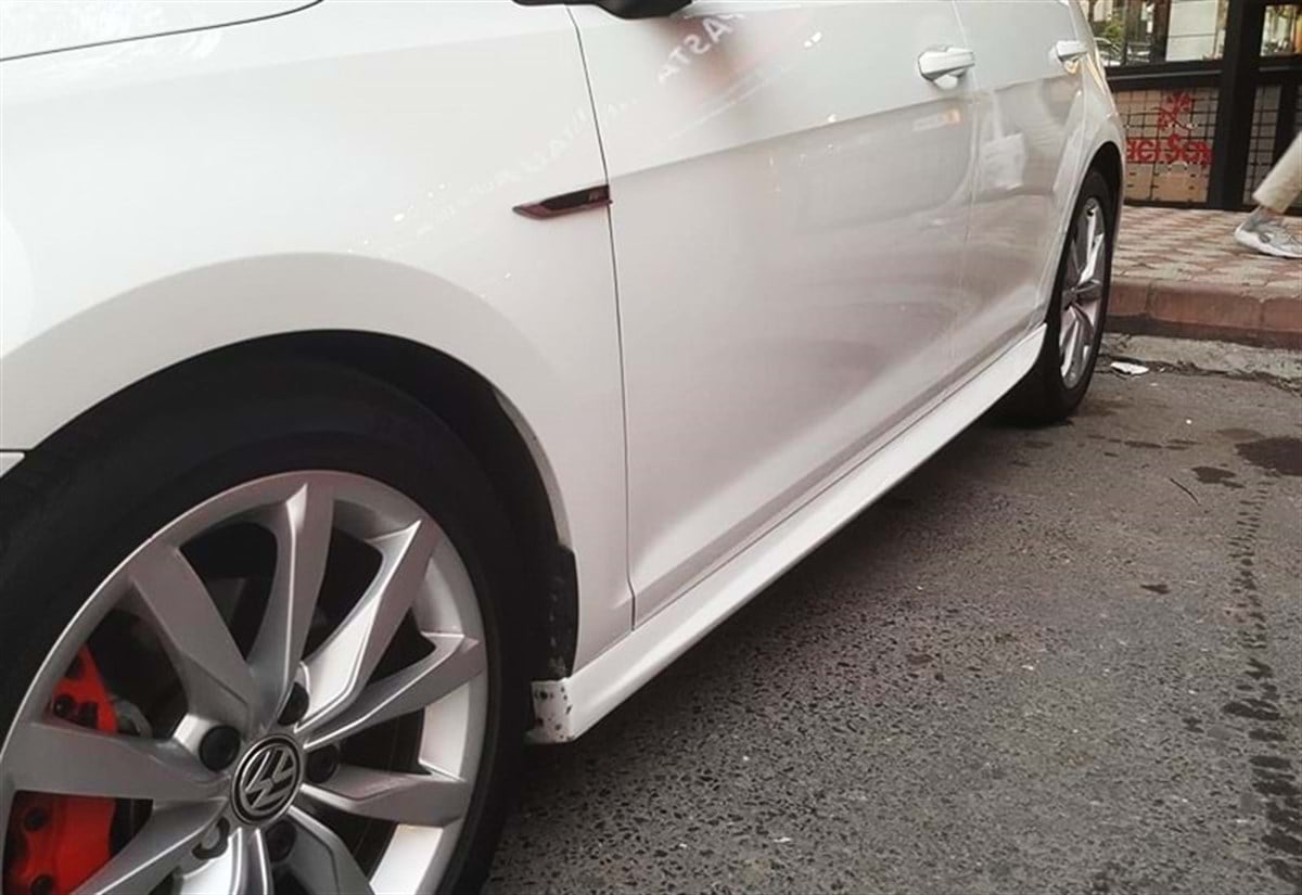 Golf 8 Aero Side Skirts Raw Surface Vacuum Plastic  2019 - Later MK8