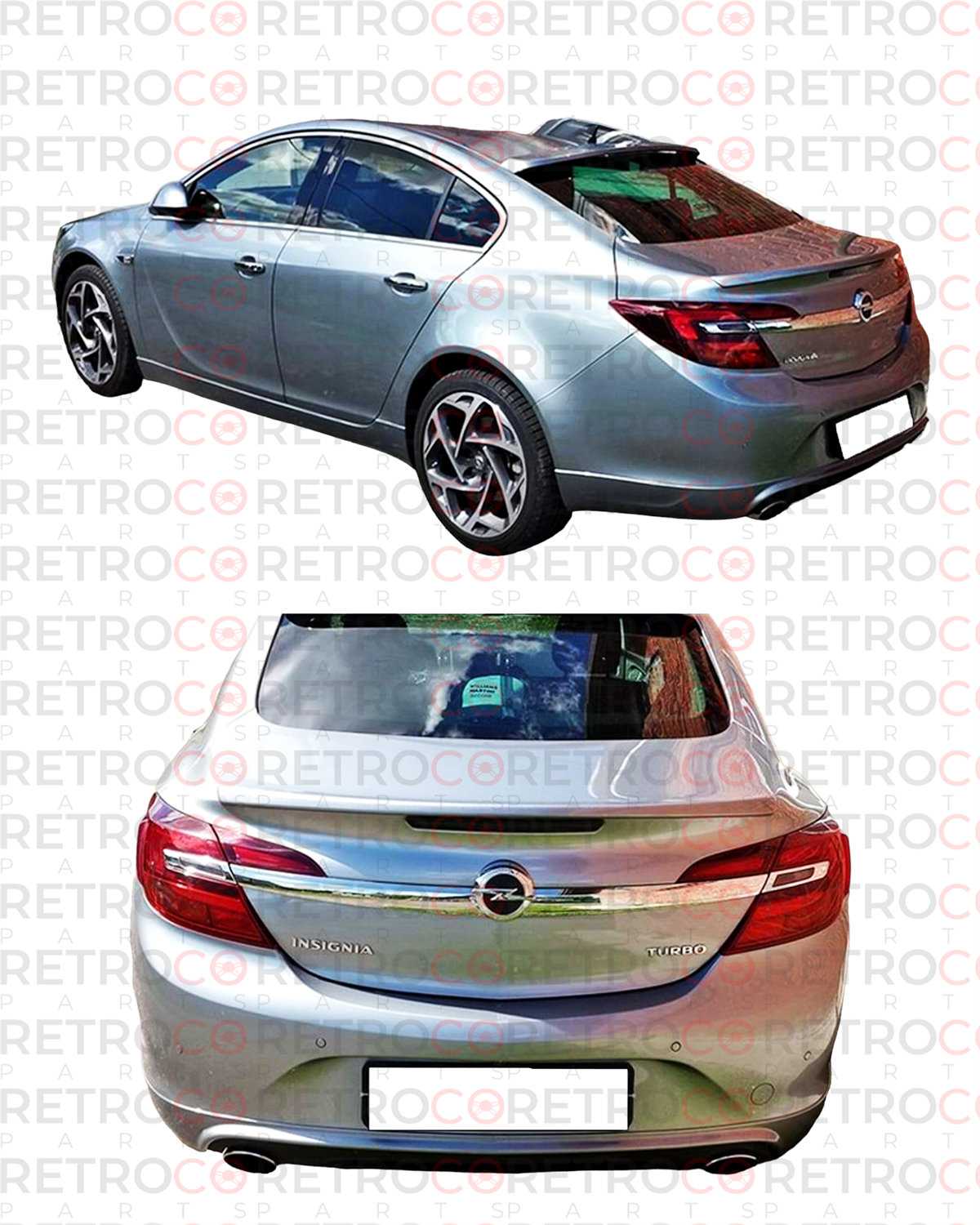 Insignia A OPC Style Rear Bumper Lip Raw Surface Vacuum Plastic  2013-2017 A FL