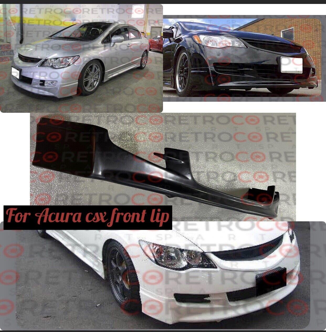JDM For Acura Csx For Mugen Front Bumper Lip STYLE PLASTIC 2006 2009 Unpainted 