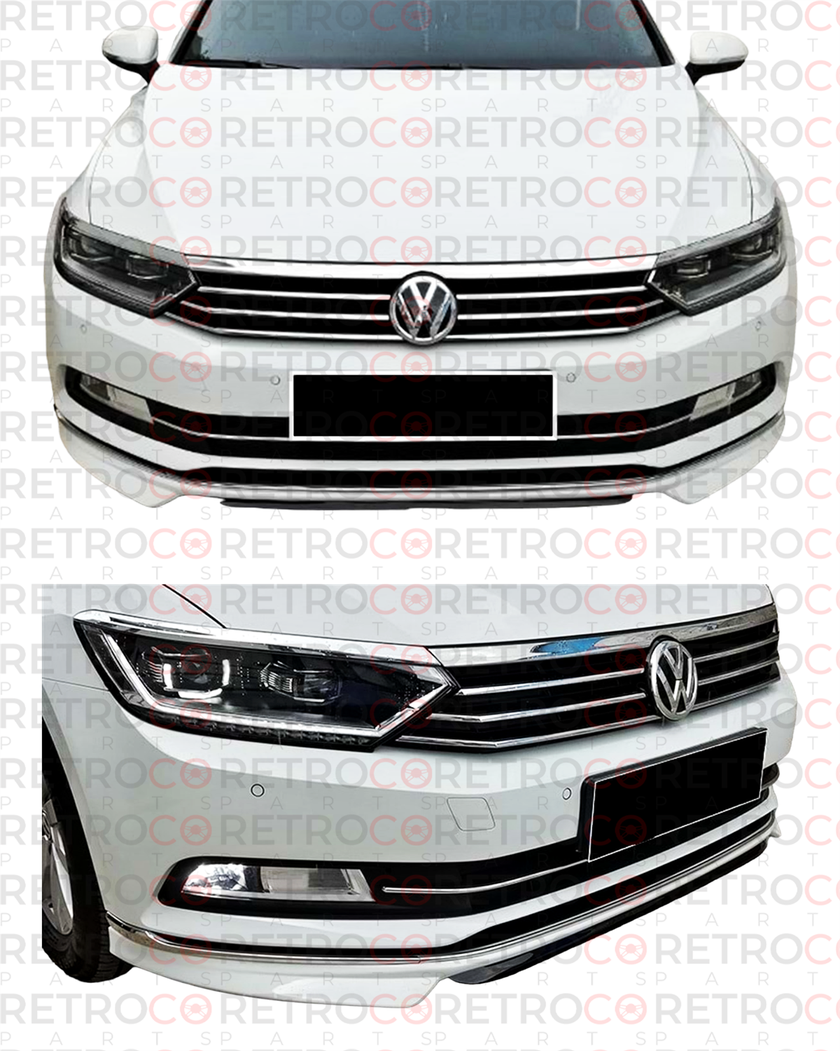 Passat B8 Sport Model Front Lip Raw Surface Vacuum Plastic 2015 - 2019  Passat B8