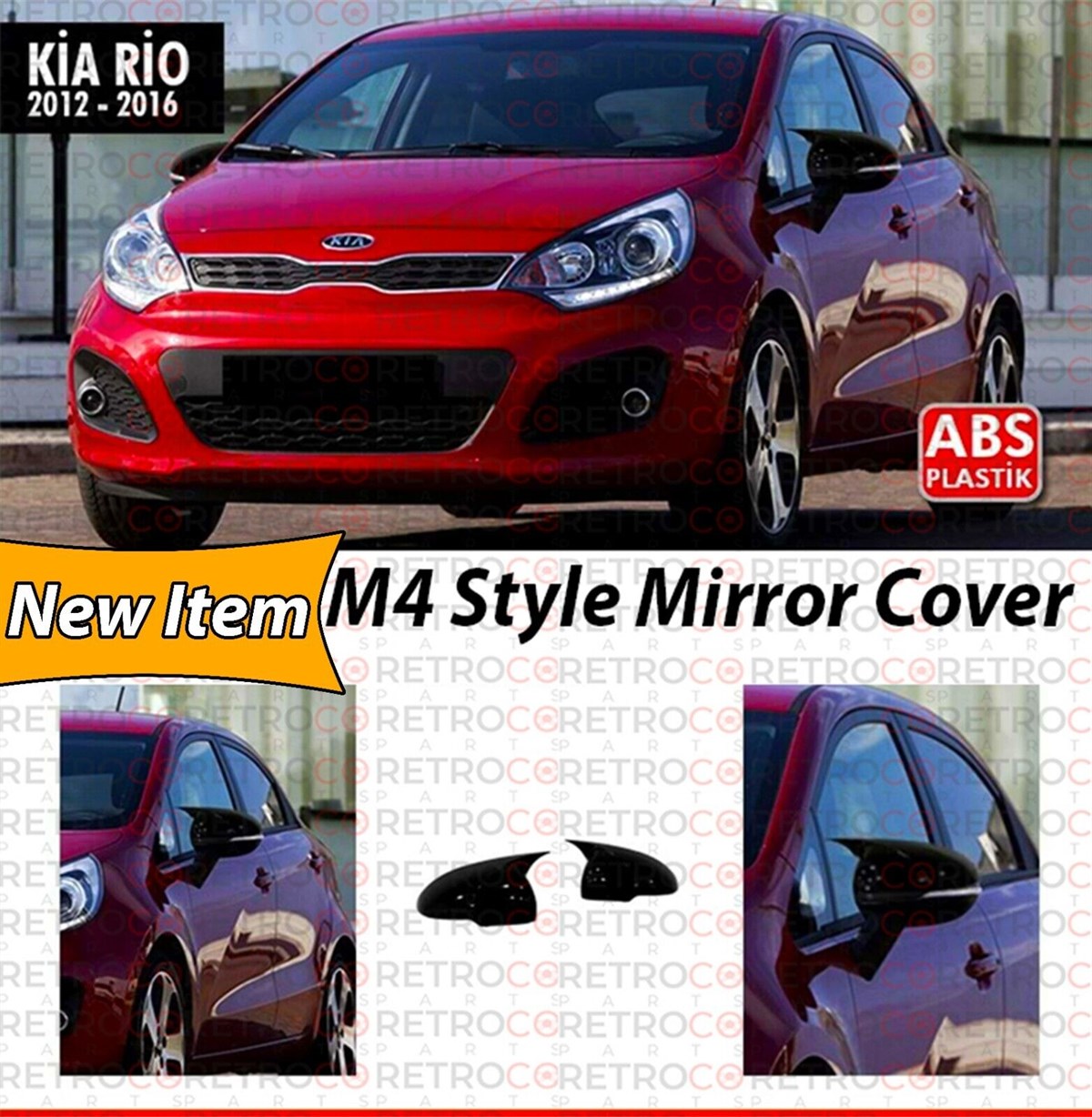 Rio Batman Mirror Cover Piano Black Mirror Lamp  2012 - 2016 RİO