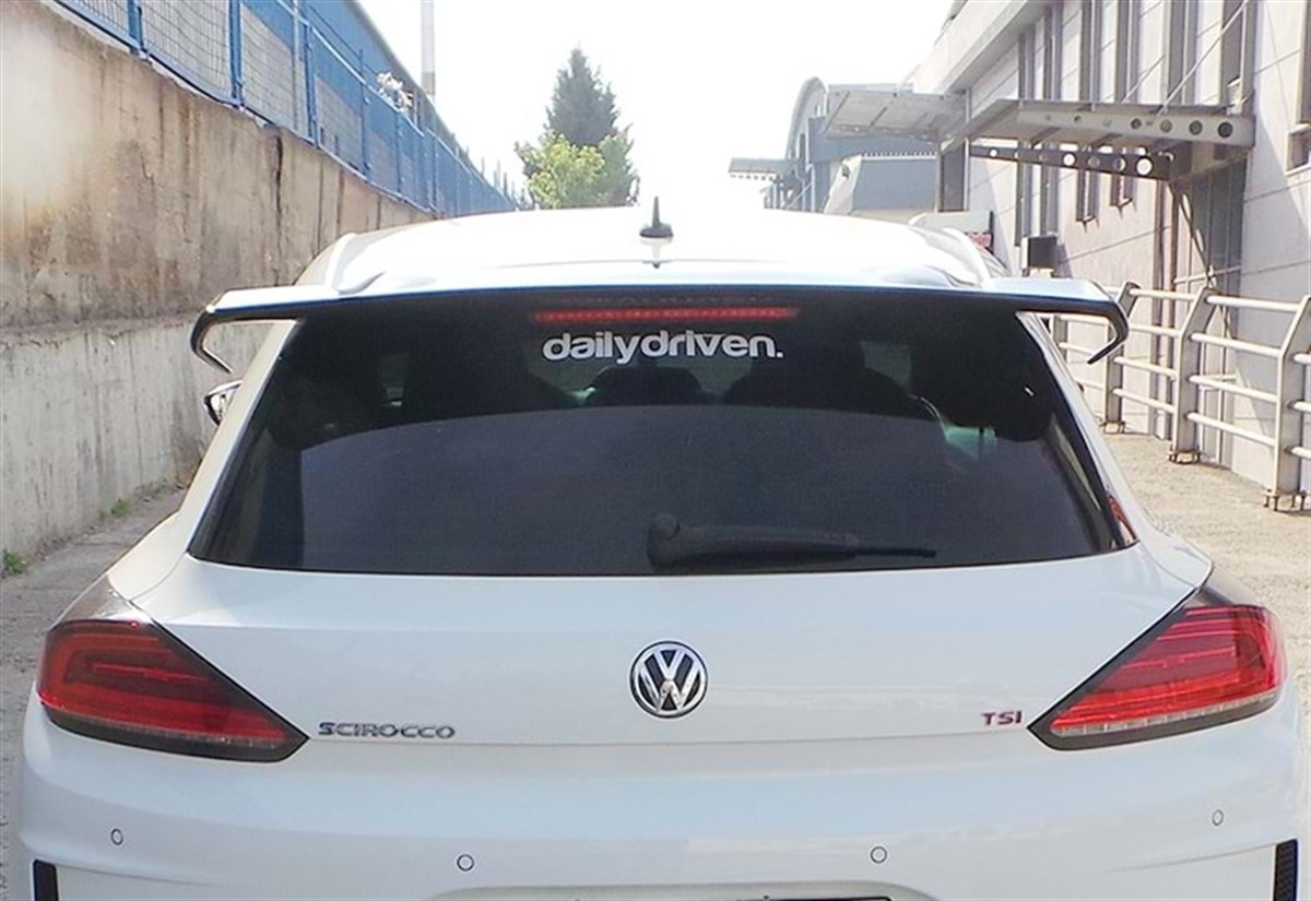 Scirocco FL R Cup Rear Spoiler Primer Surface Fiberglass  2014-2017 Mk3 FL