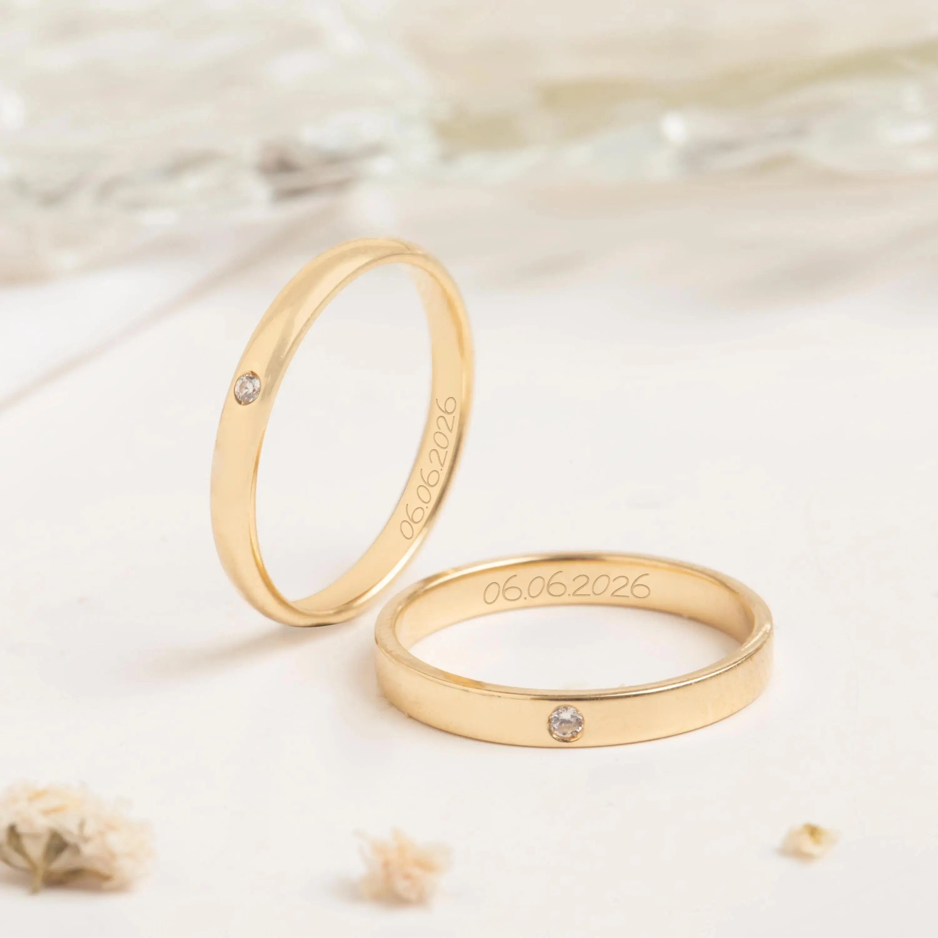 0.01 Carat Diamond Gold Ring