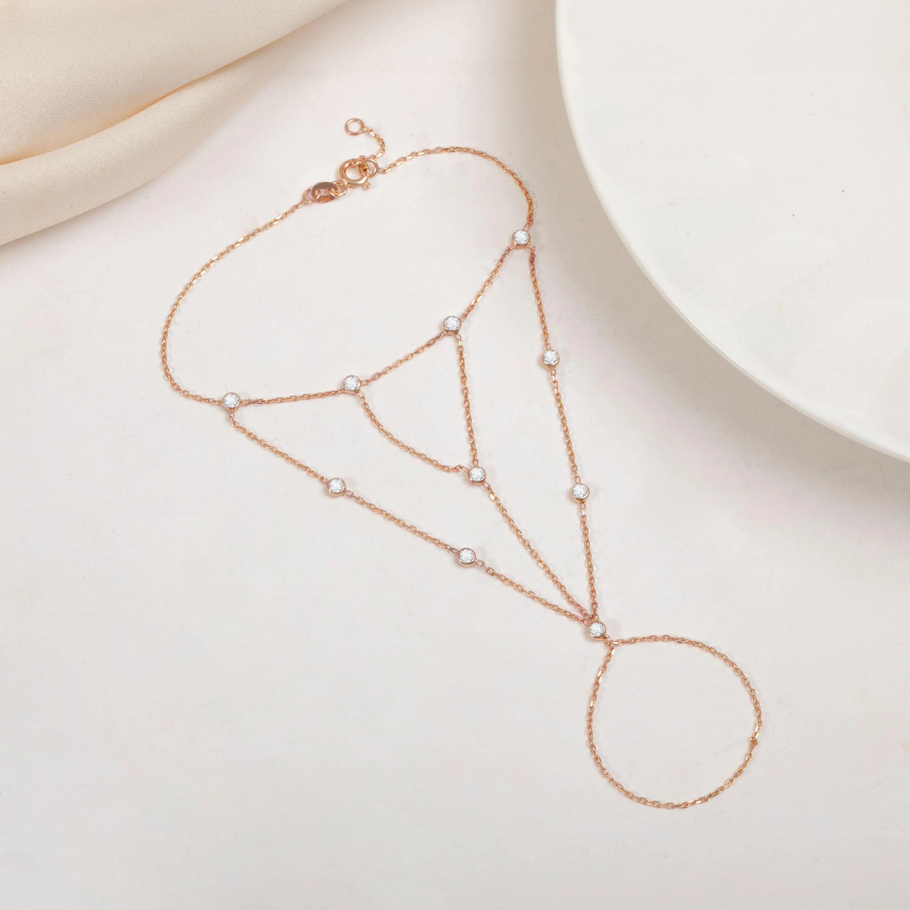 0.50 Karat Pırlanta Altın Şahmeran Bileklik