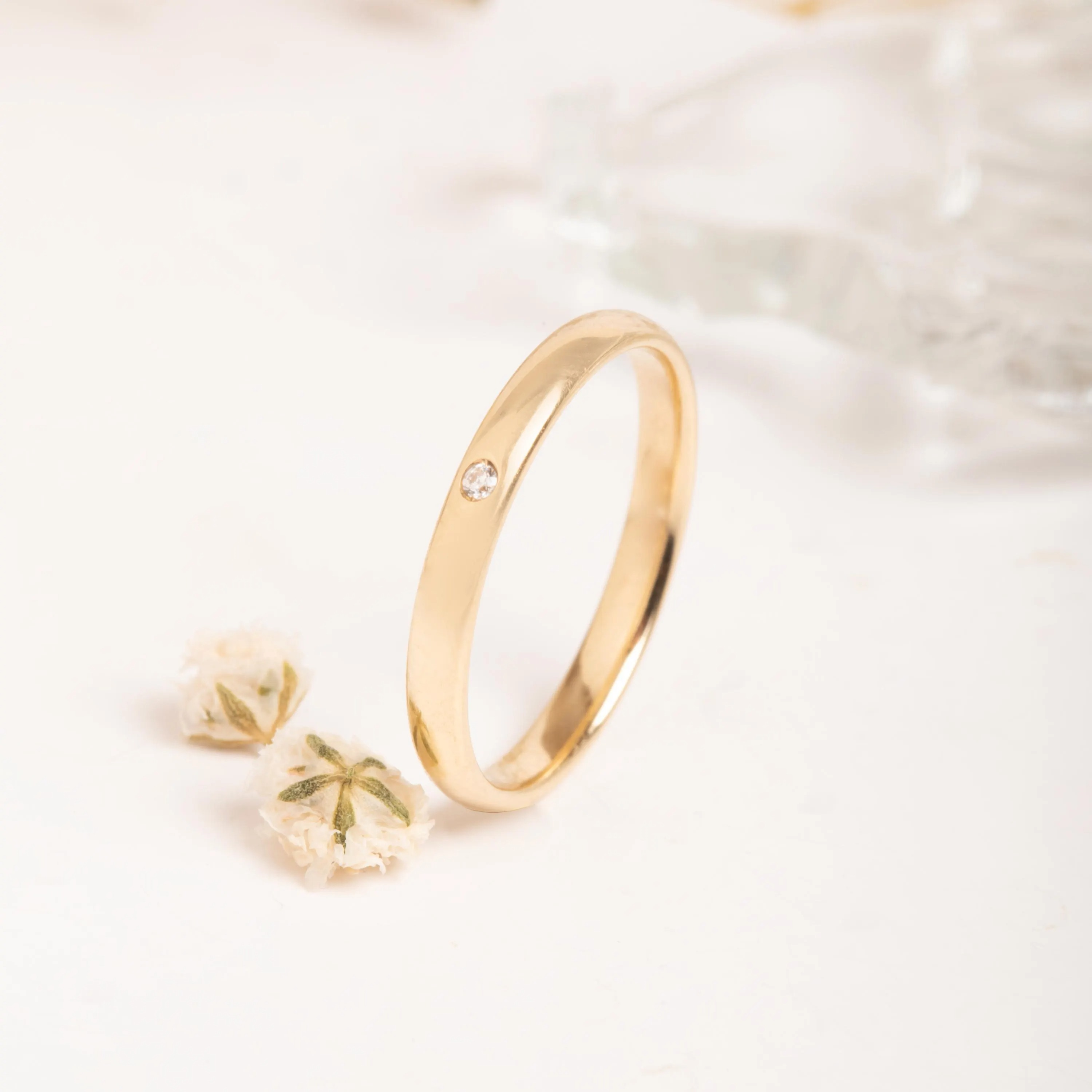0.01 Carat Diamond Gold Ring