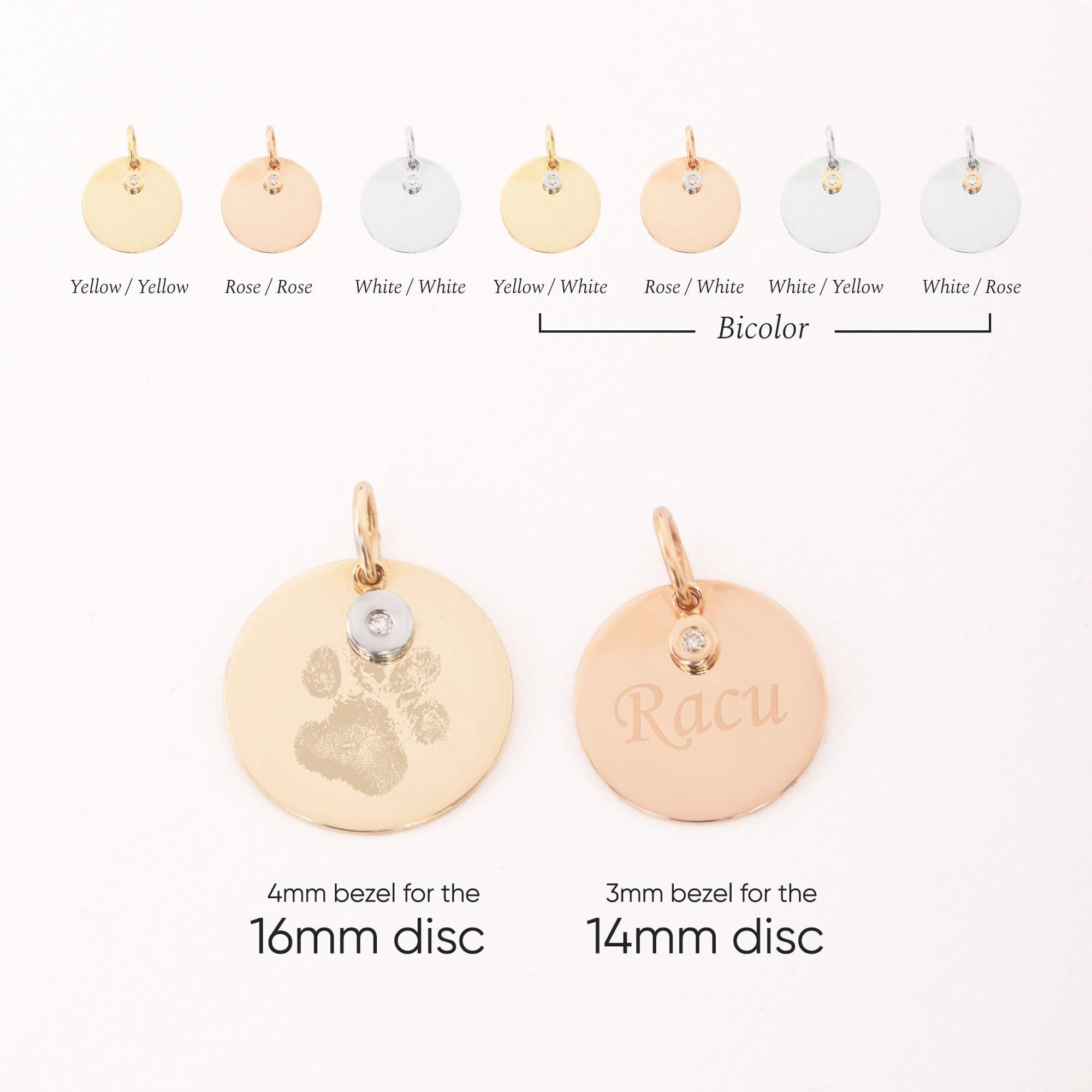 0.01 Carat Diamond Gold Paw Print Necklace