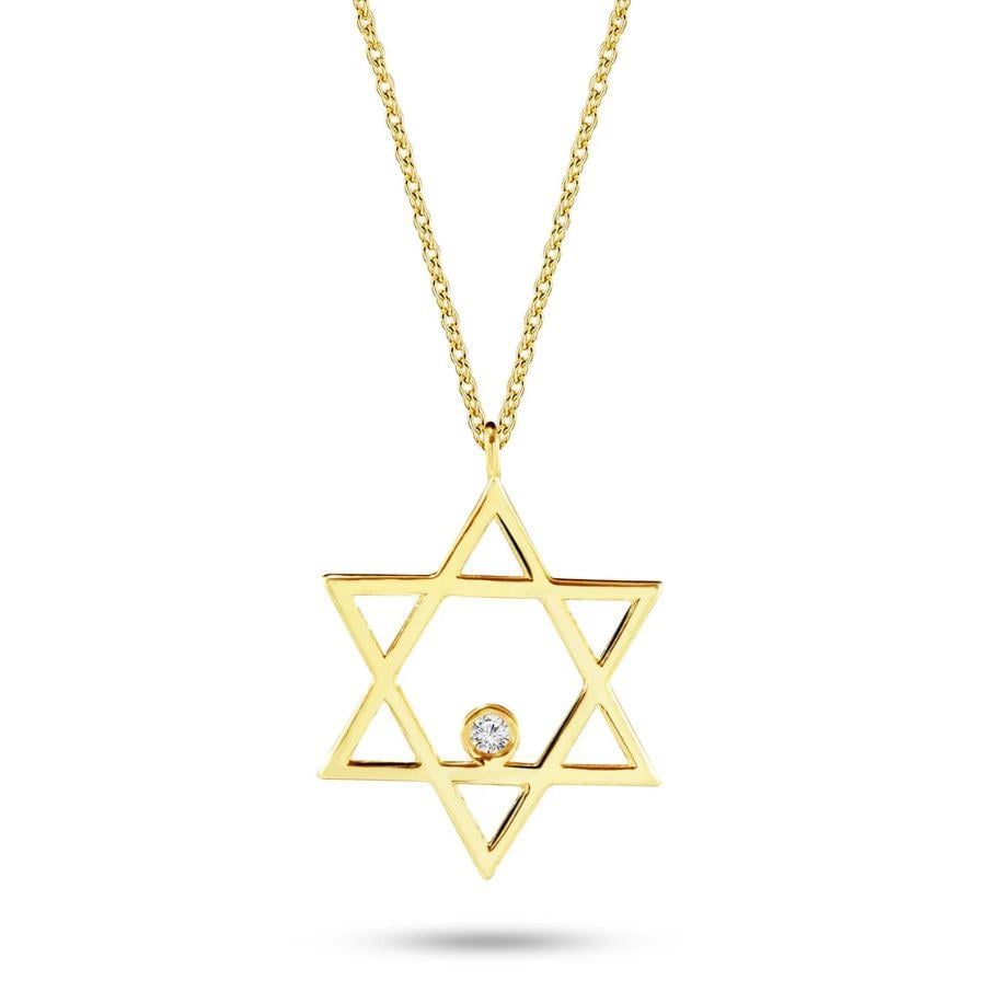 Dainty Diamond Star of David Pendant
