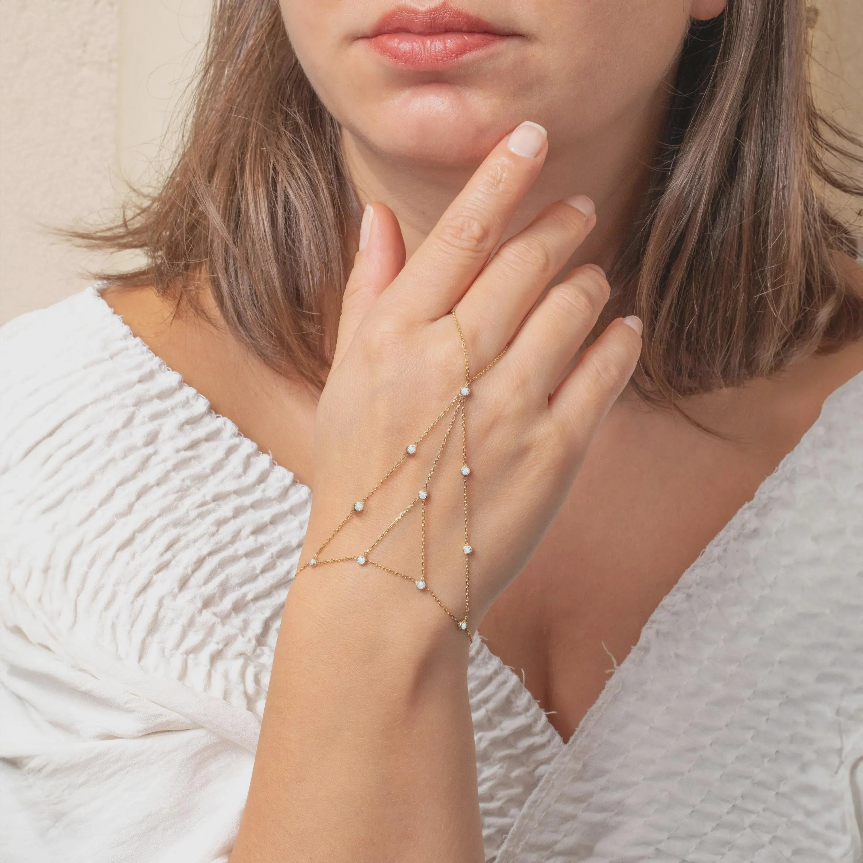 0.50 Karat Pırlanta Altın Şahmeran Bileklik