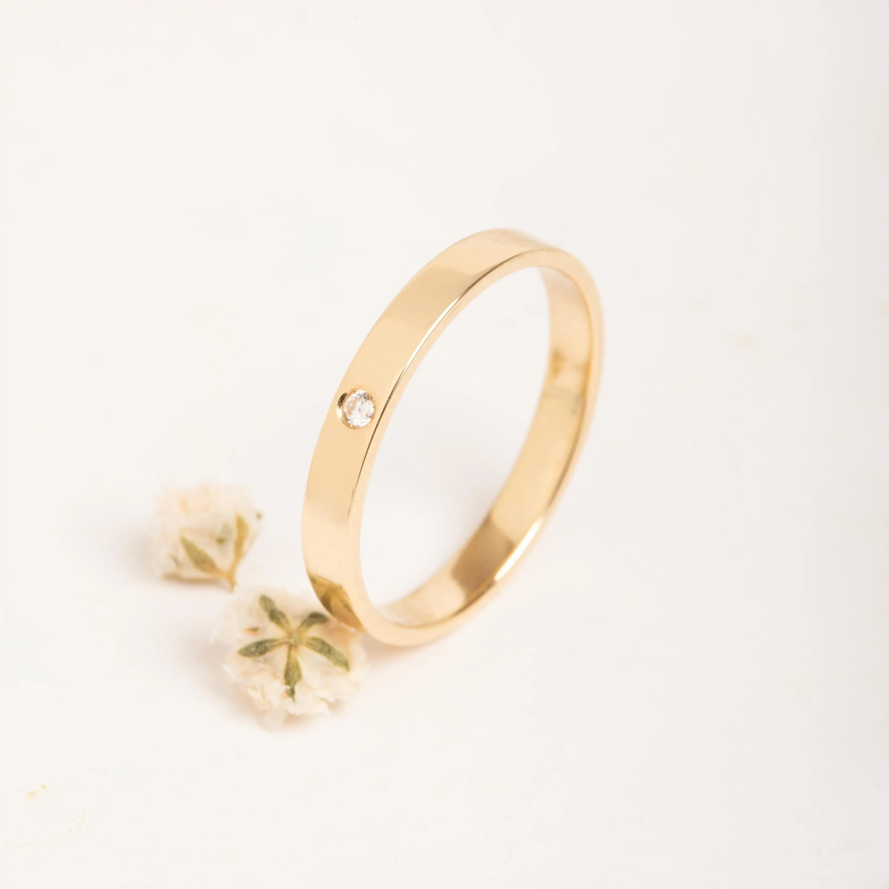 0.01 Carat Diamond Gold Ring