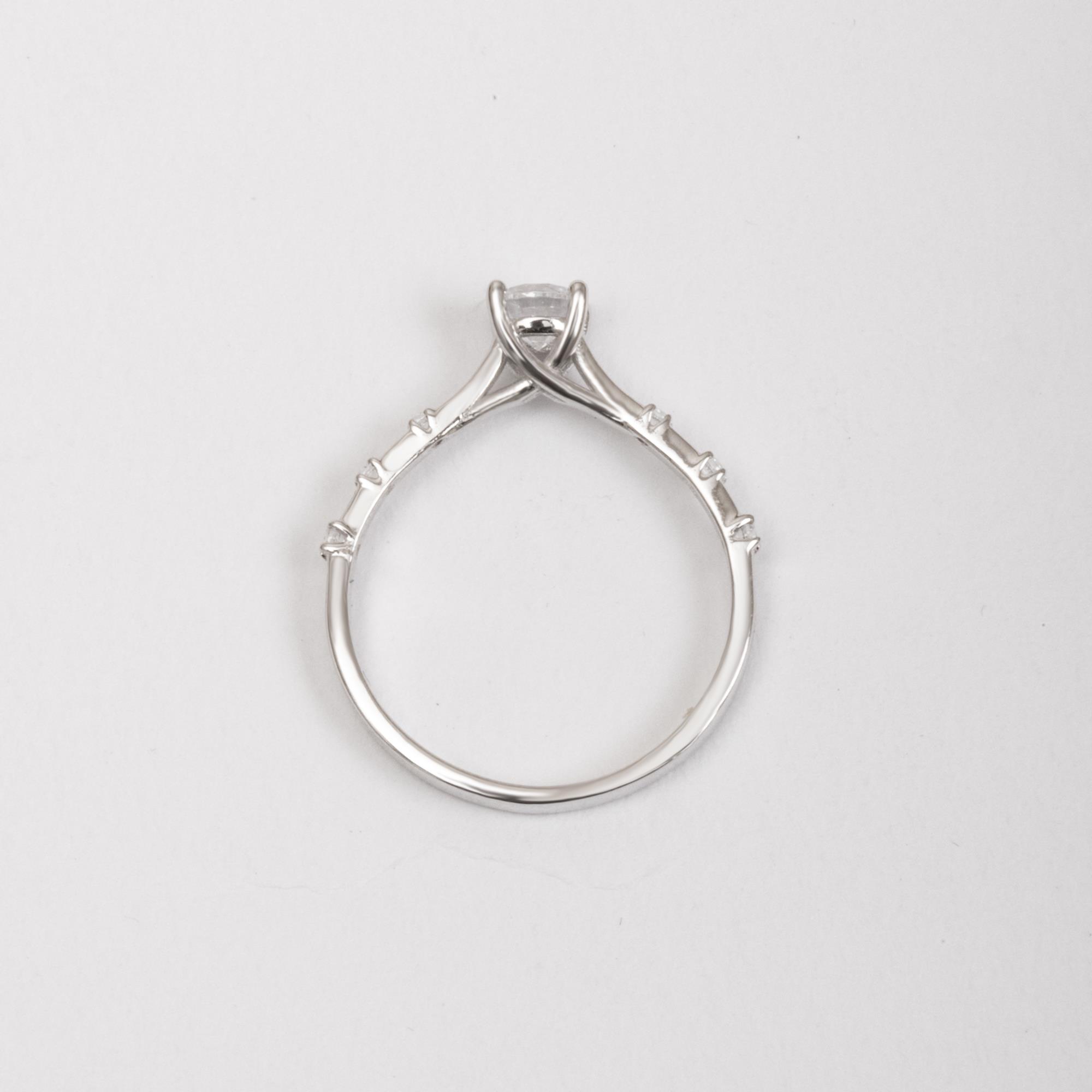 Solid Gold 4 Prong CZ Ring