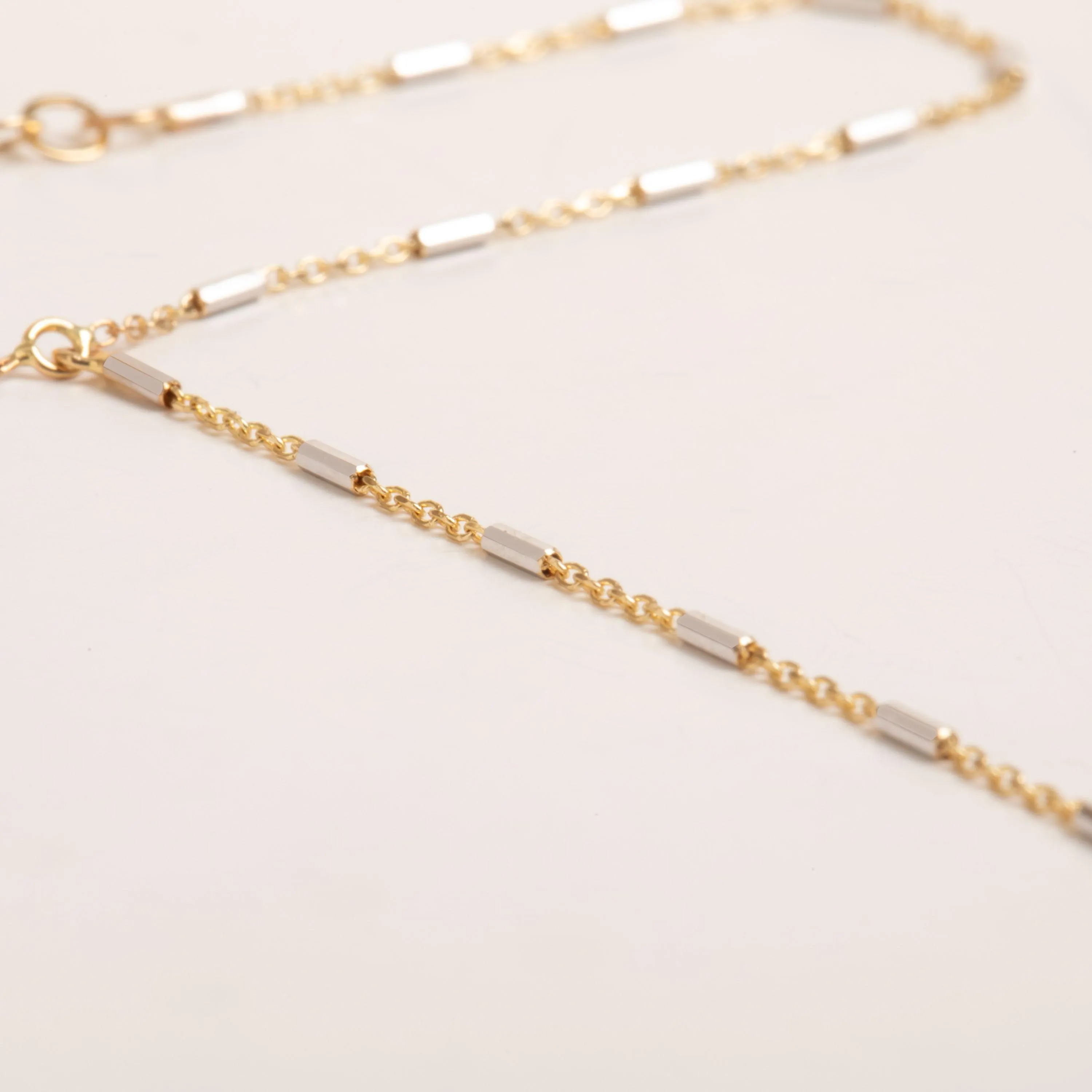 Gold Bar Station Hand Chain Bracelet