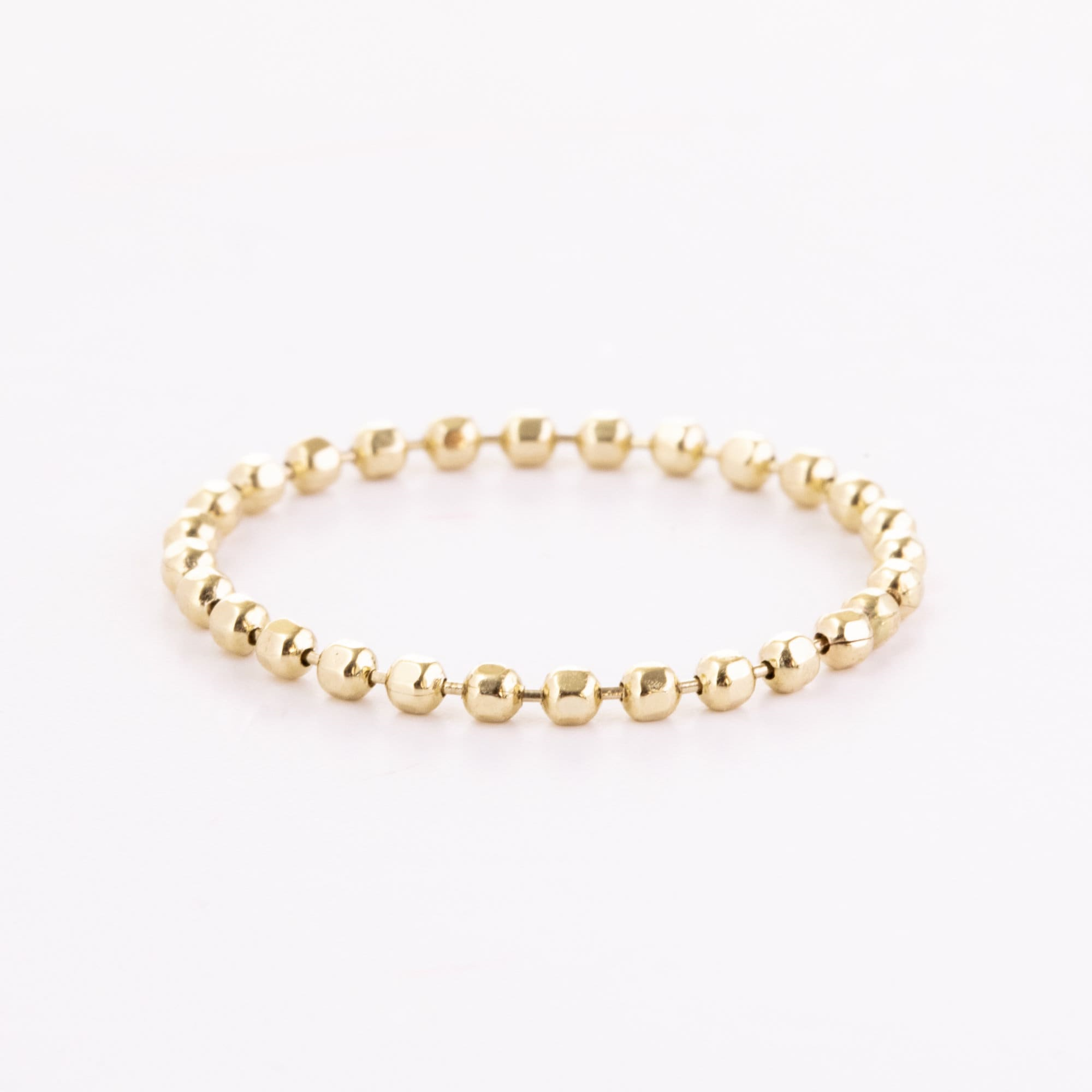 Gold Ball Bead Stackable Ring