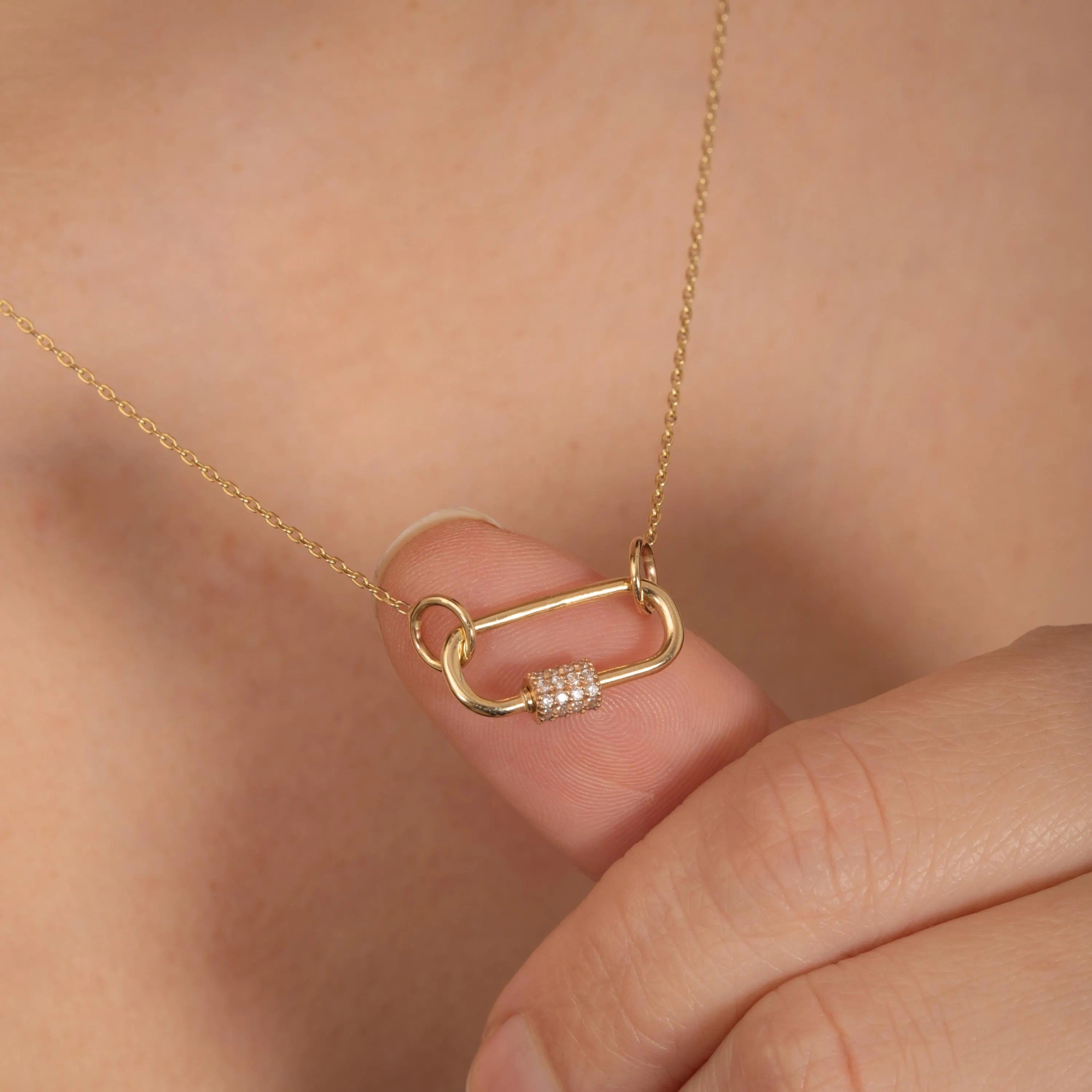 Altın Charm Holder Kolye Ucu