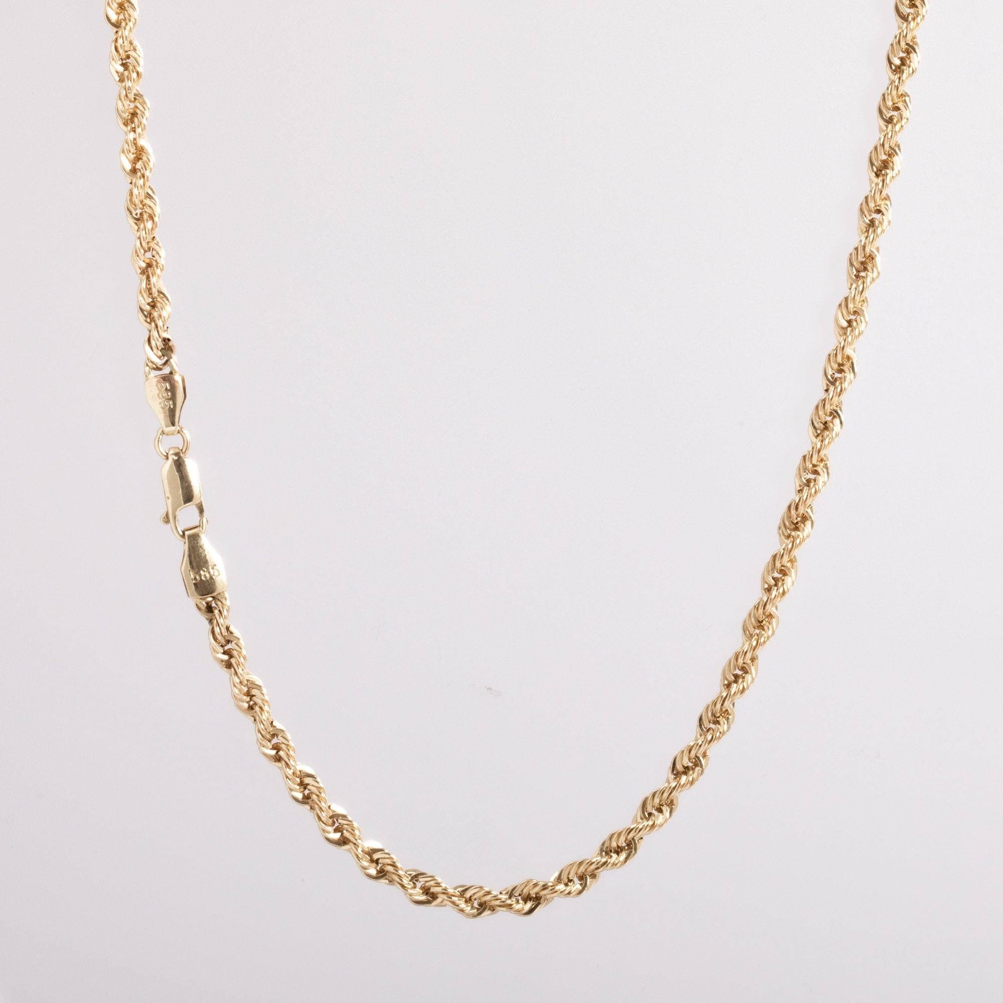 Gold Rope Chain Necklace