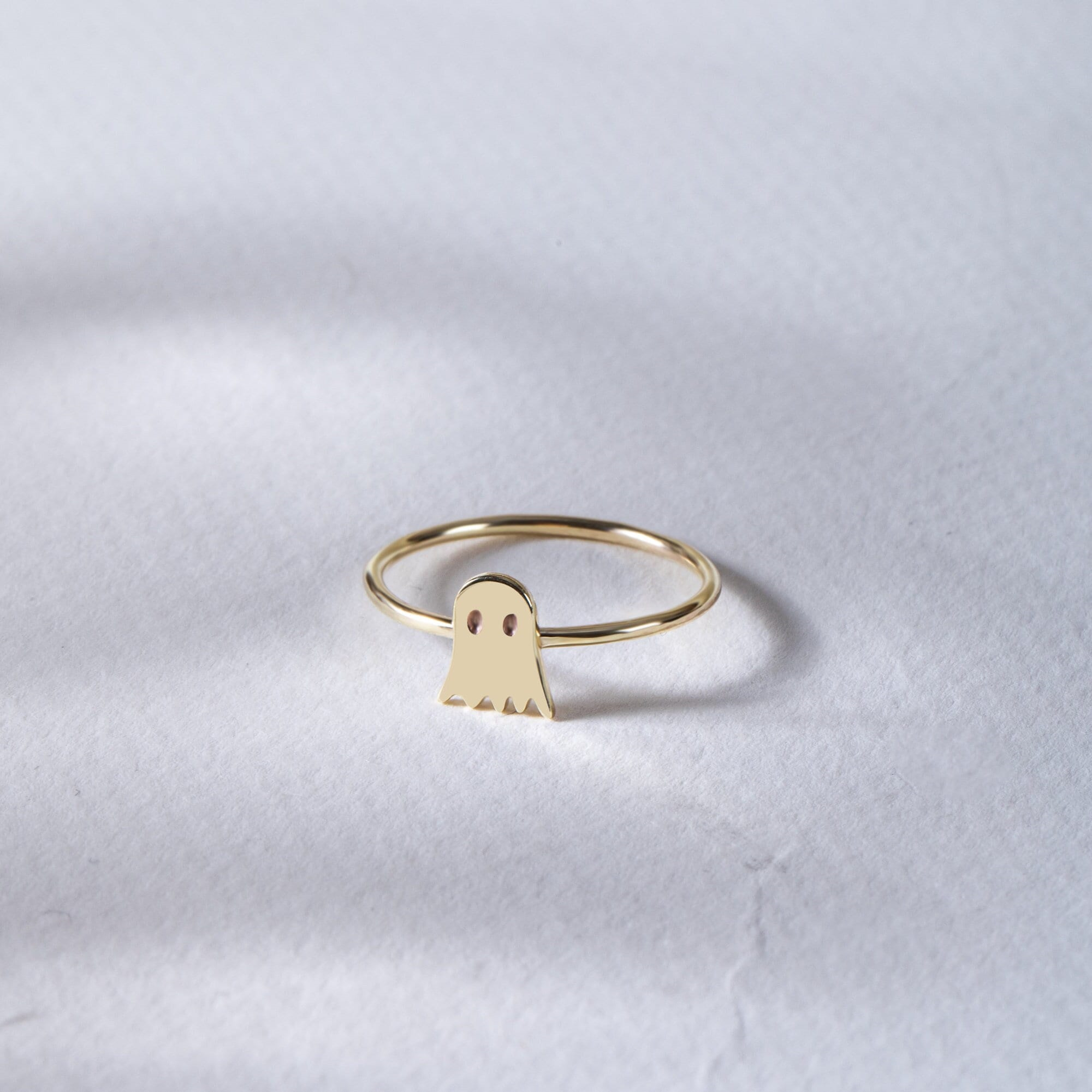 Gold Cute Ghost Ring