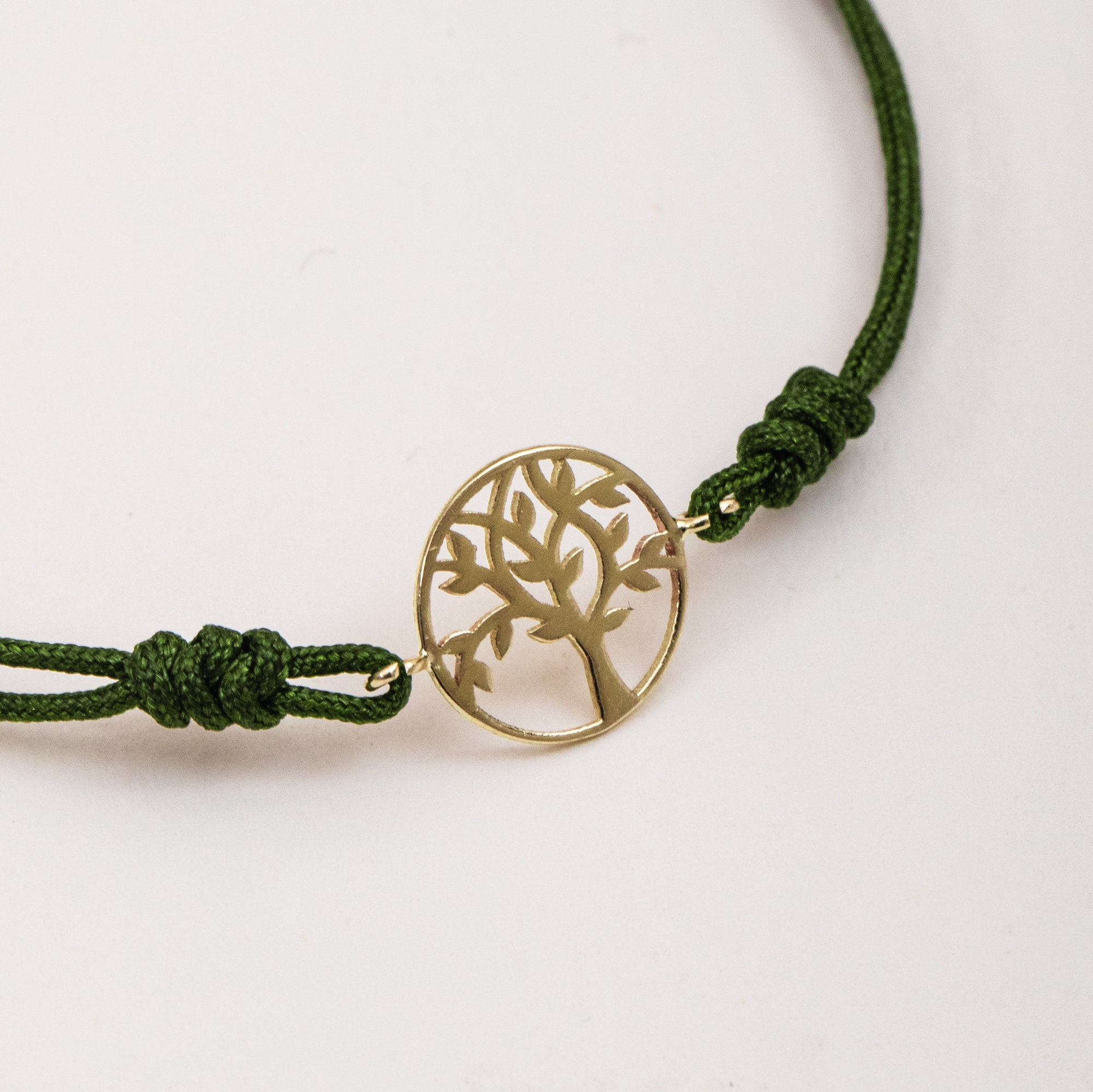 Gold Tree Of Life String Bracelet