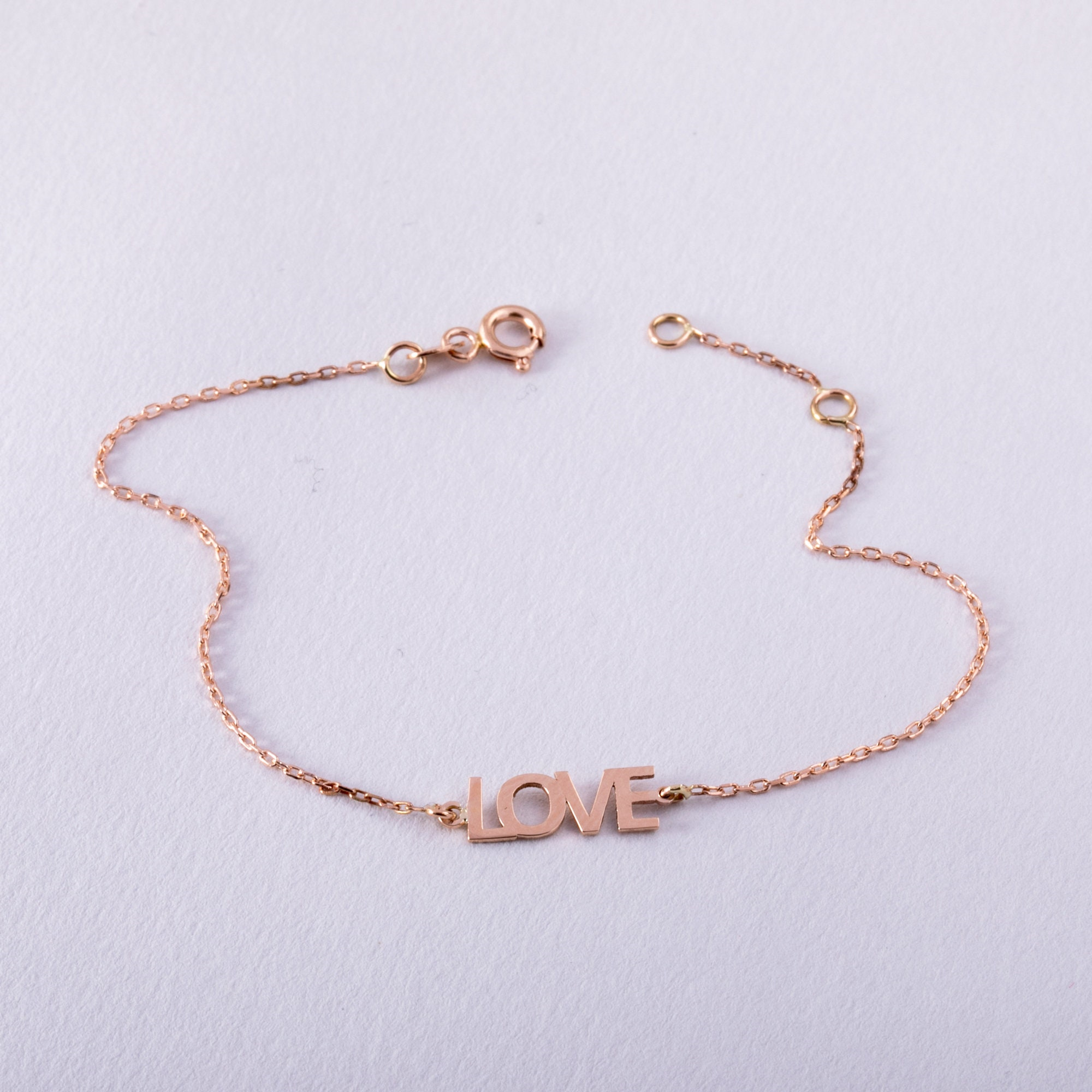 Gold Personalized Initial Bracelet