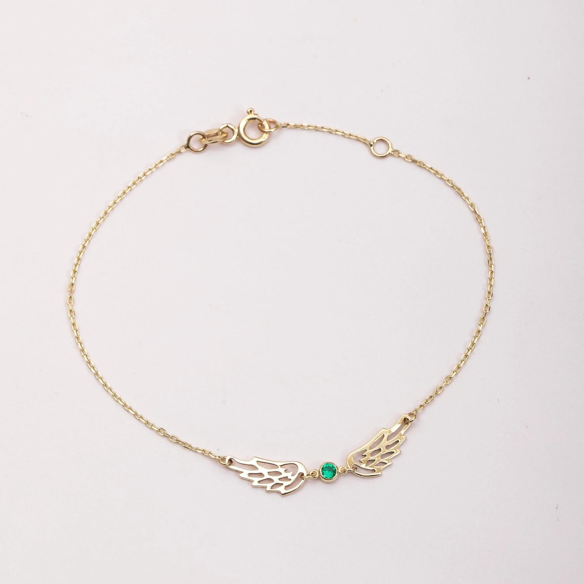 Gold Angel Wing Bracelet