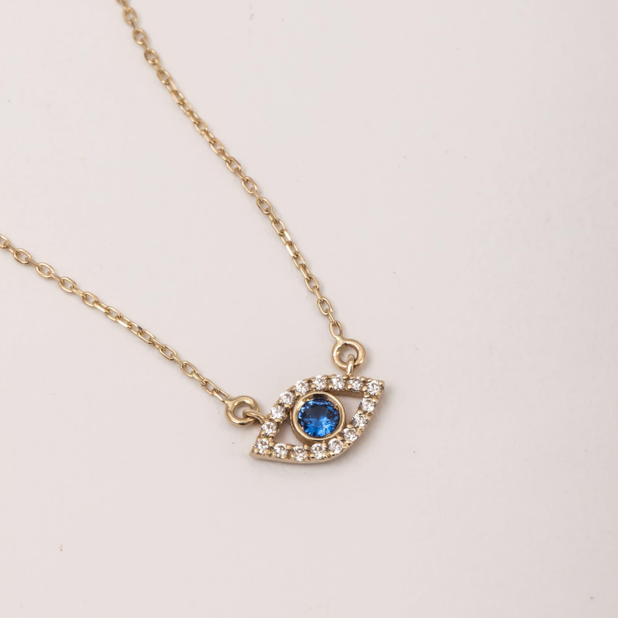 Gold Evil Eye Necklace