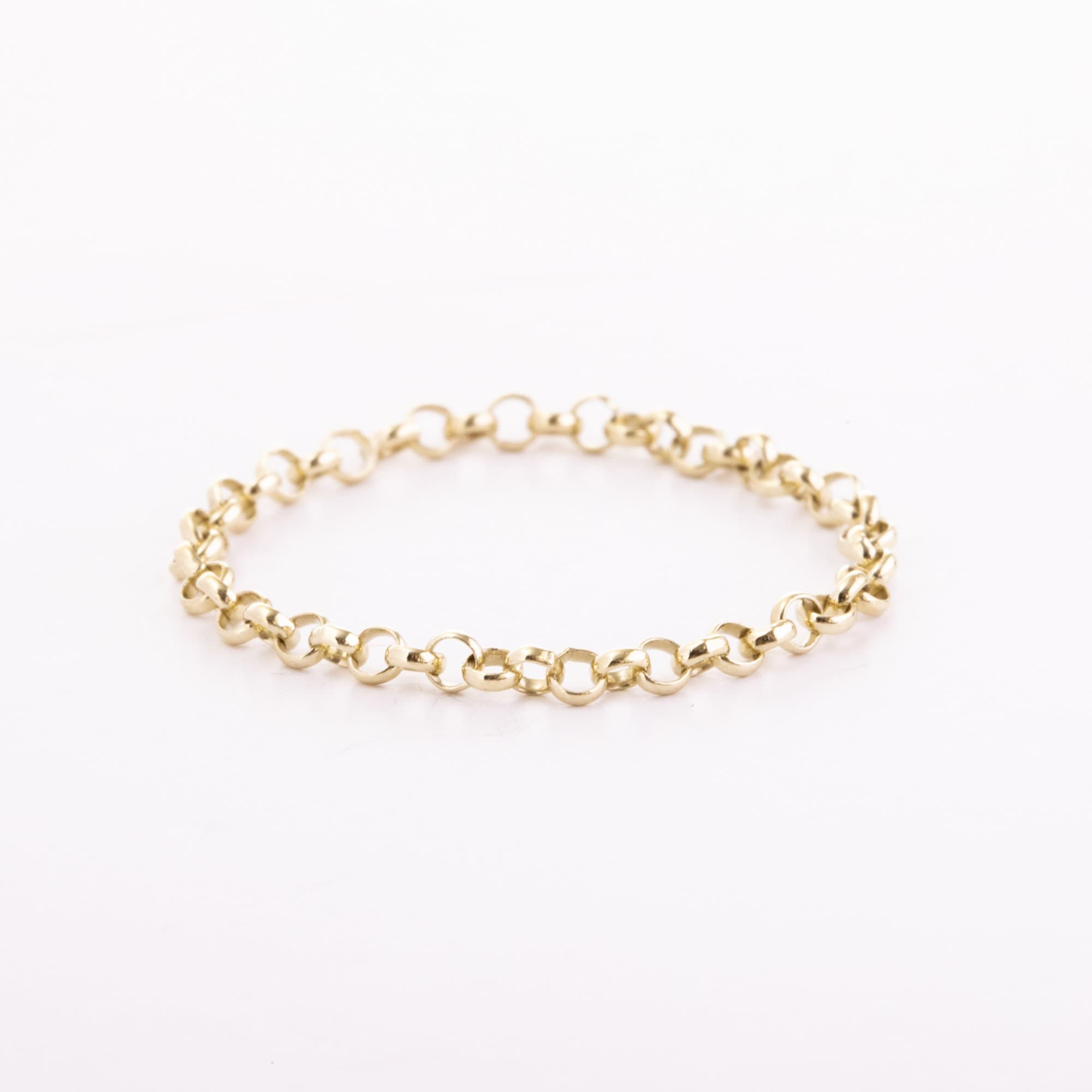 Gold Rolo Chain Ring