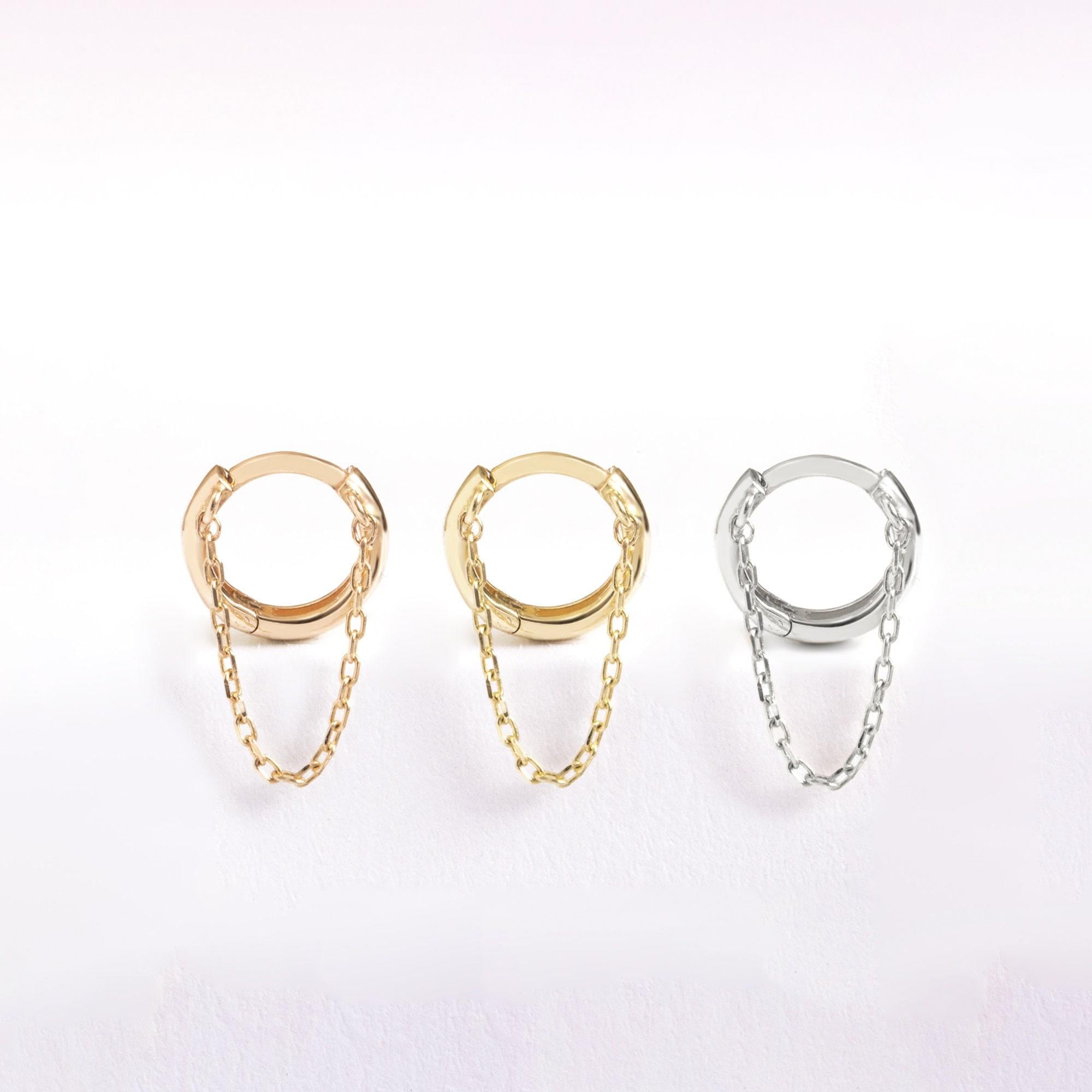 Single Small Chain Hoop Earring