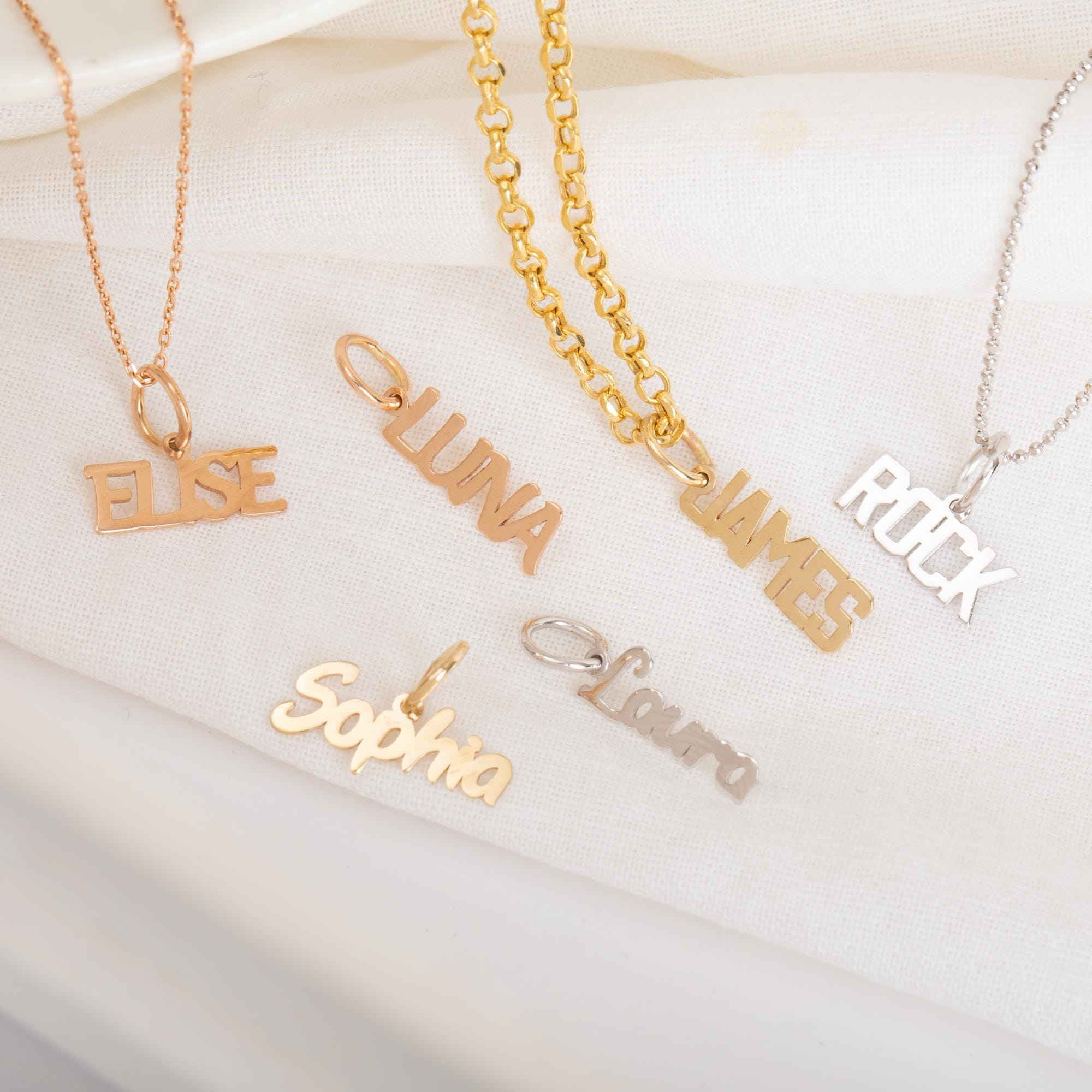 Gold Personalized Letter Necklace