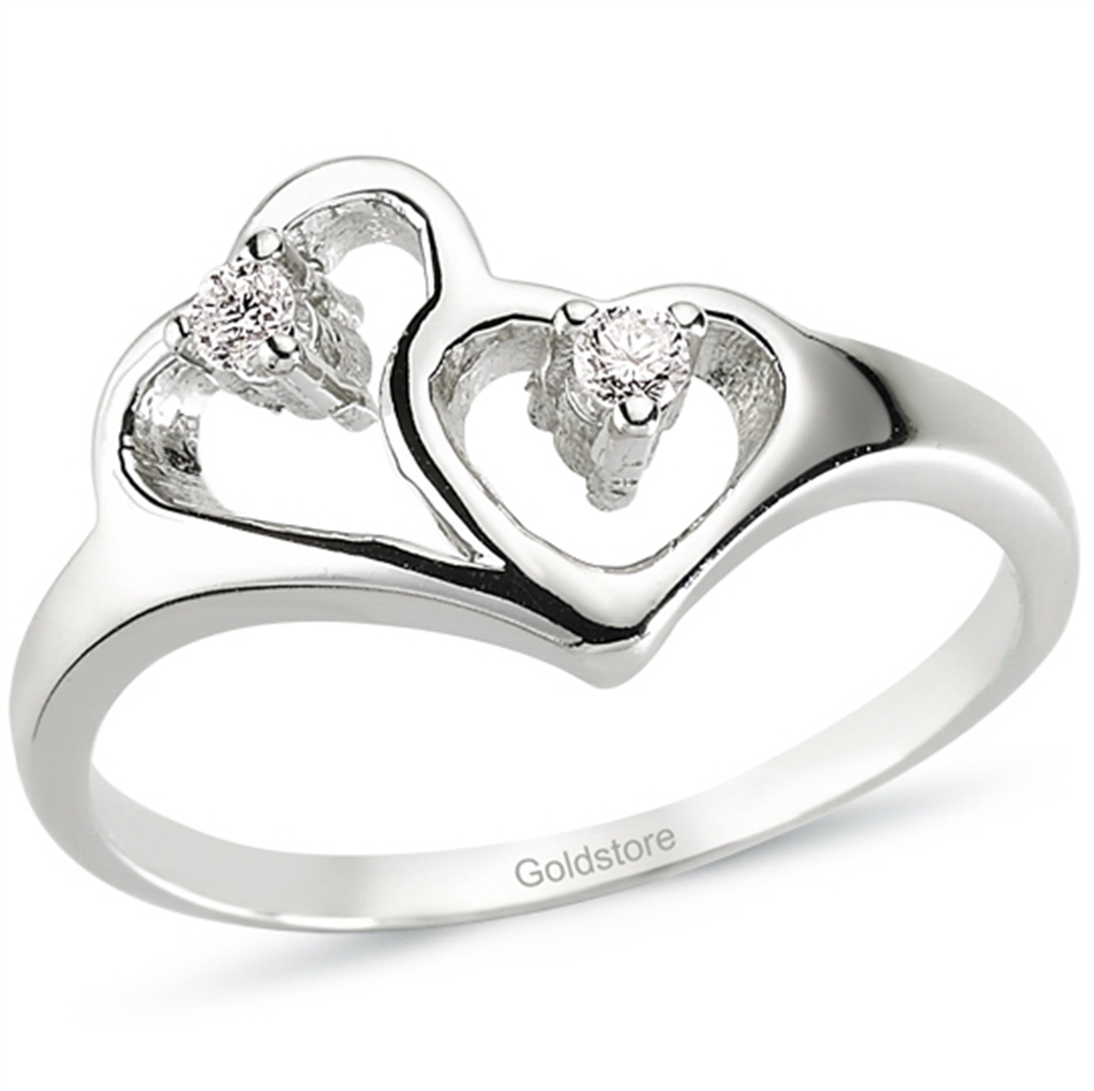 Solid Gold 0.08 ct Diamond Ring