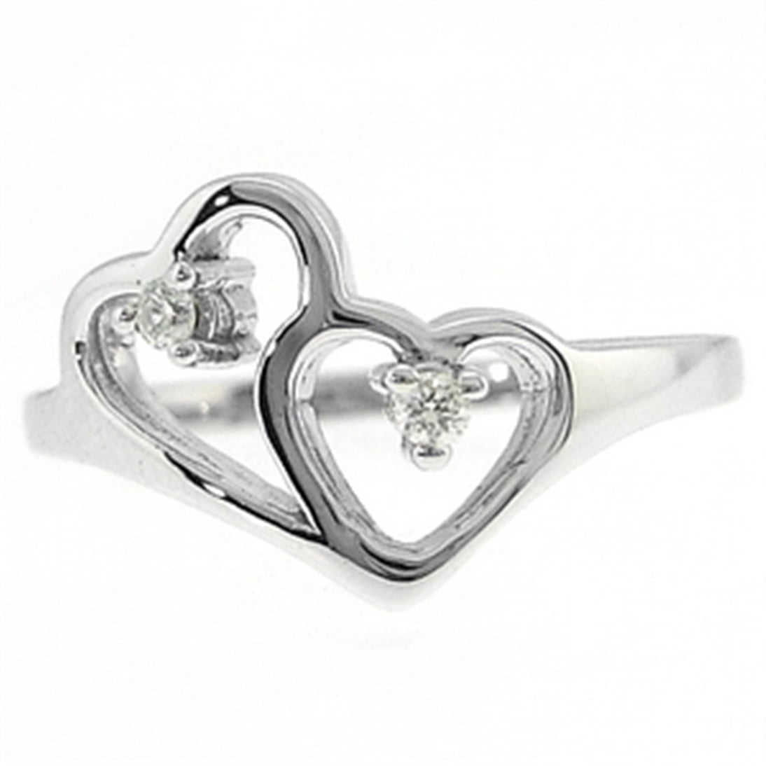 Solid Gold 0.08 ct Diamond Ring