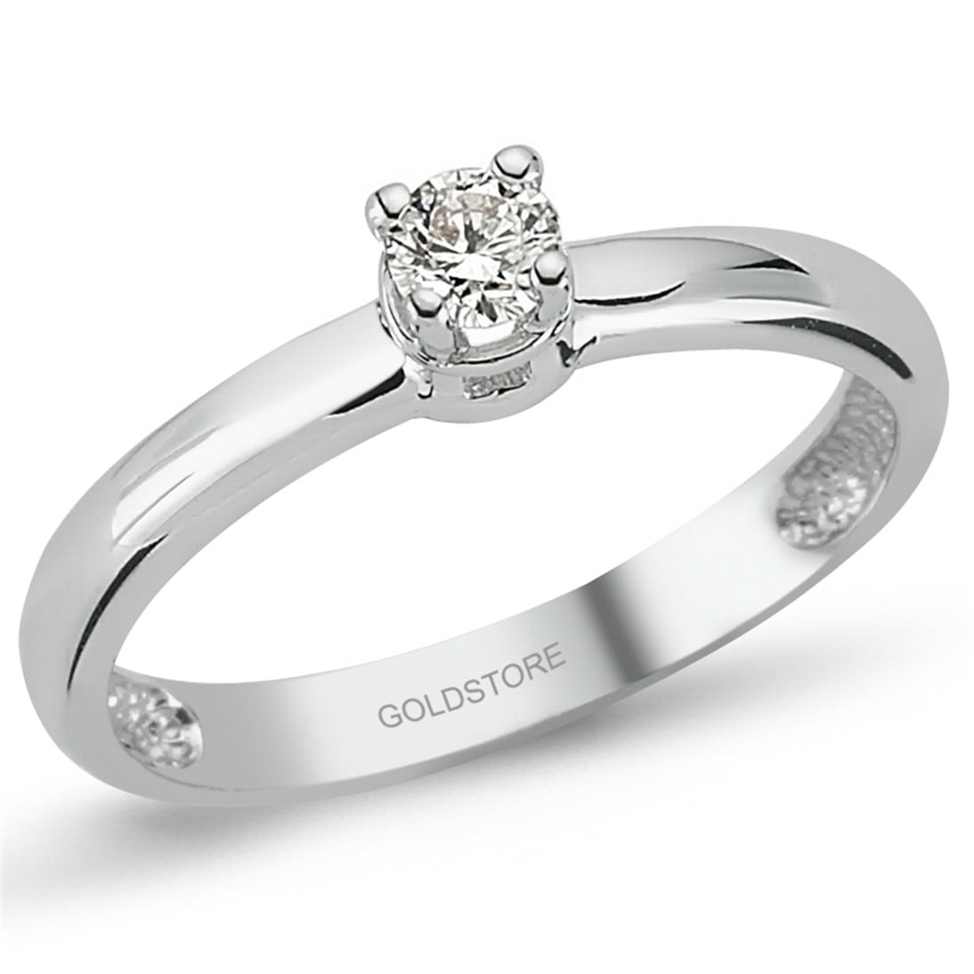 Goldstore-0.09 ct. Pırlanta Tektaş Yüzük