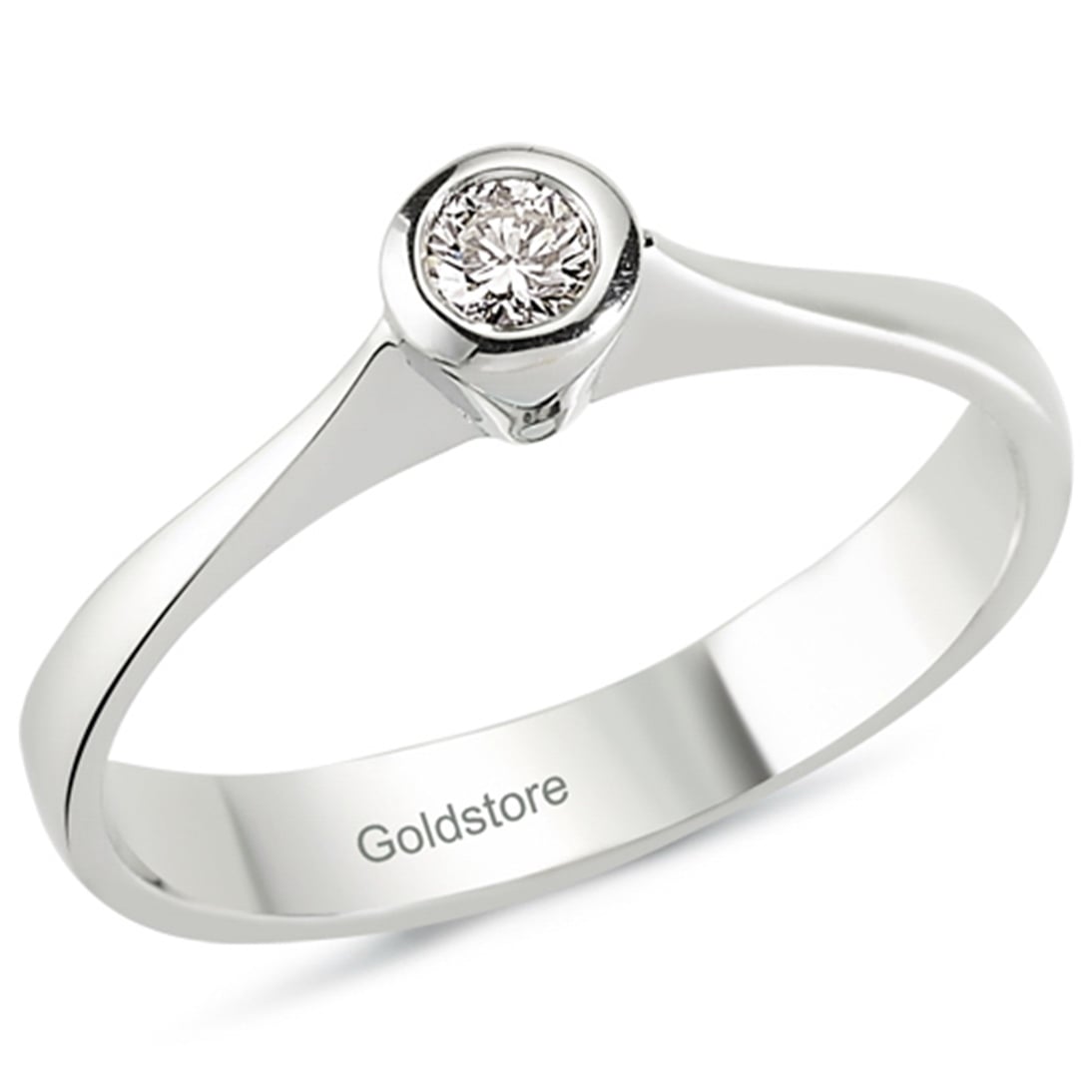 Solid Gold 0.09 carat Diamond Solitaire Ring