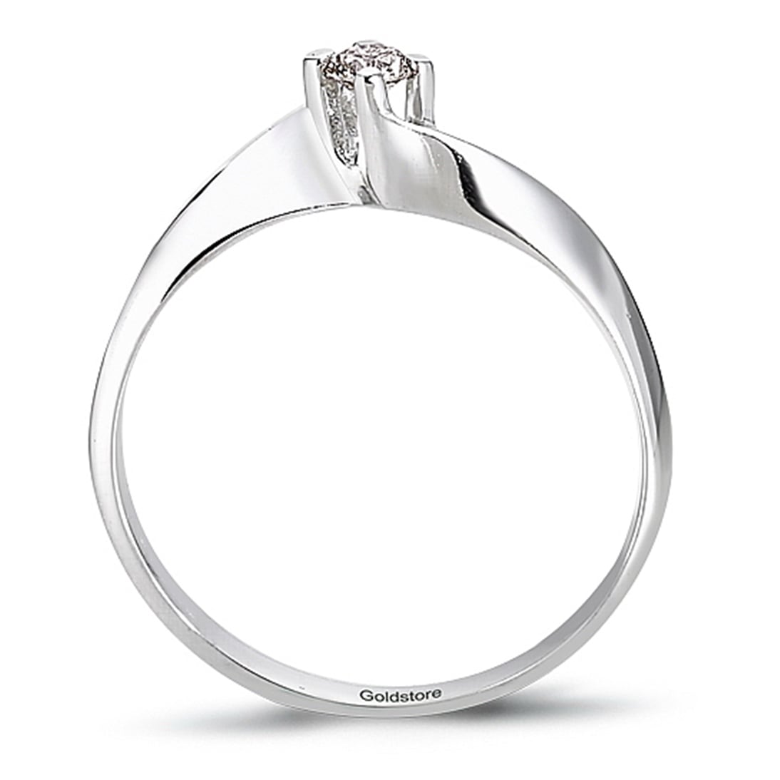 Solid Gold 0.1 ct Diamond Solitaire Ring