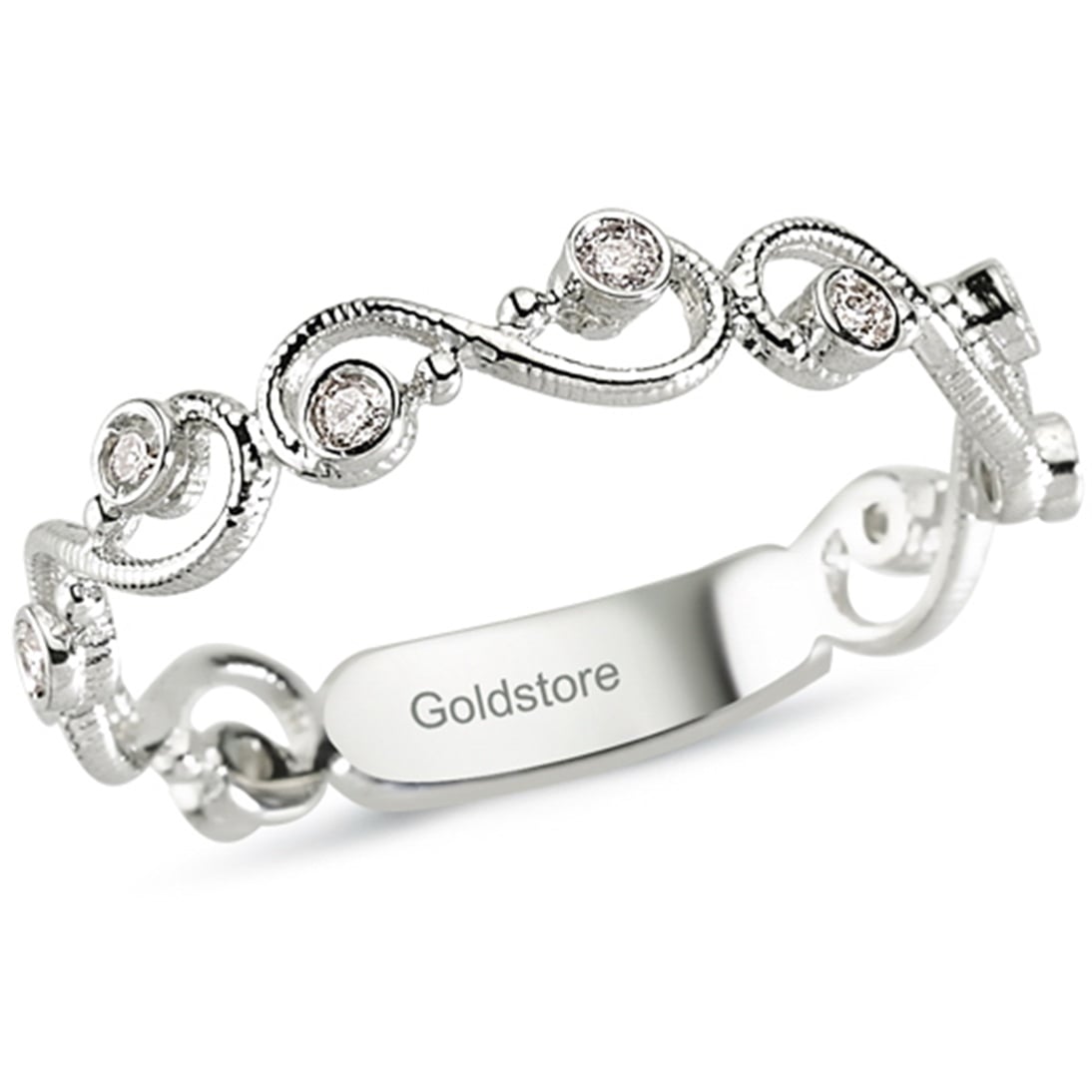 Solid Gold 0.1 ct Diamond Eternity Ring