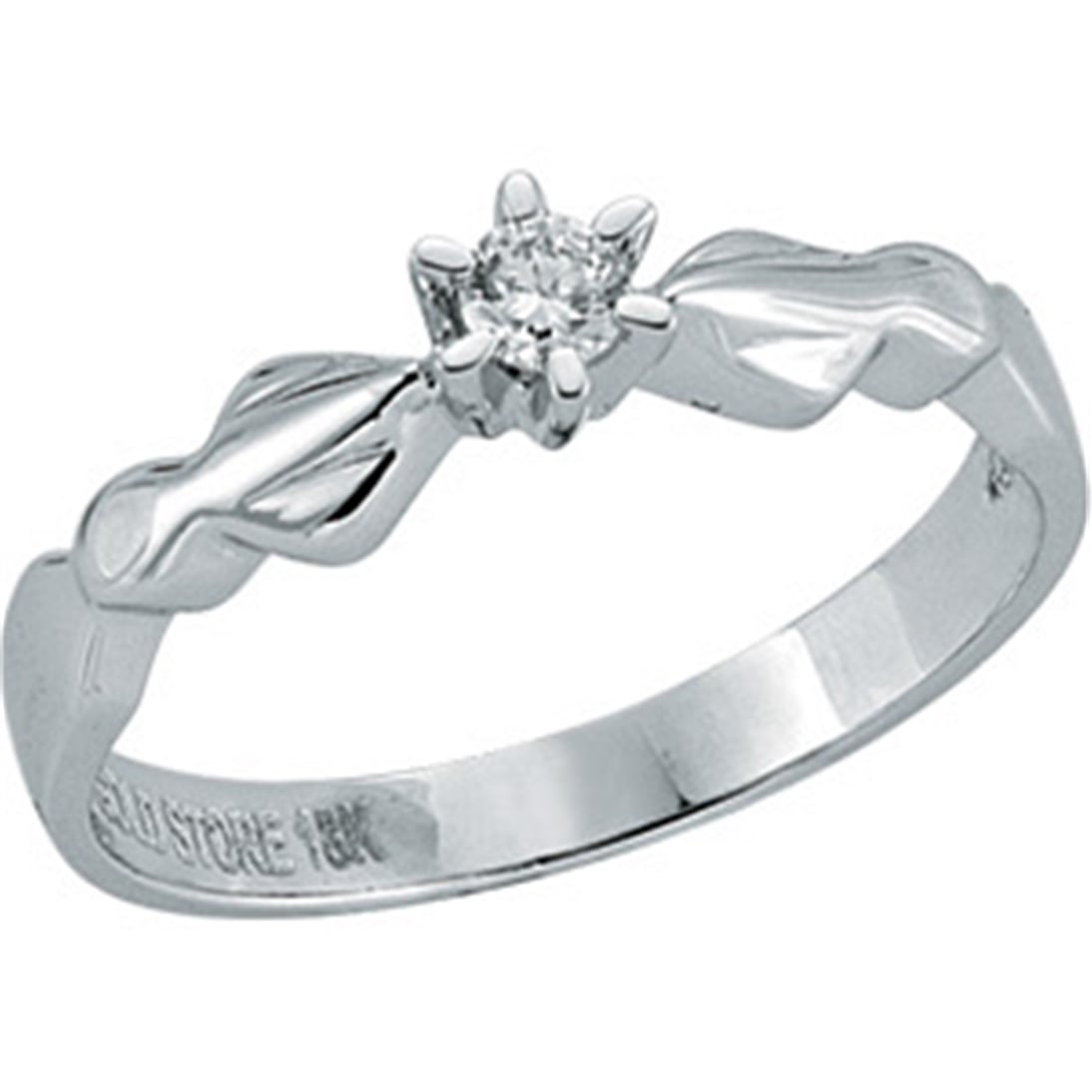 Solid Gold 0.1 ct Diamond Solitaire Ring