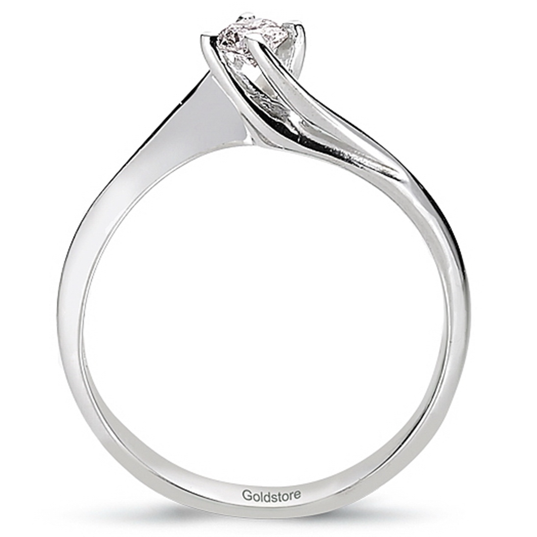 Solid Gold 0.15 ct Diamond Solitaire Ring