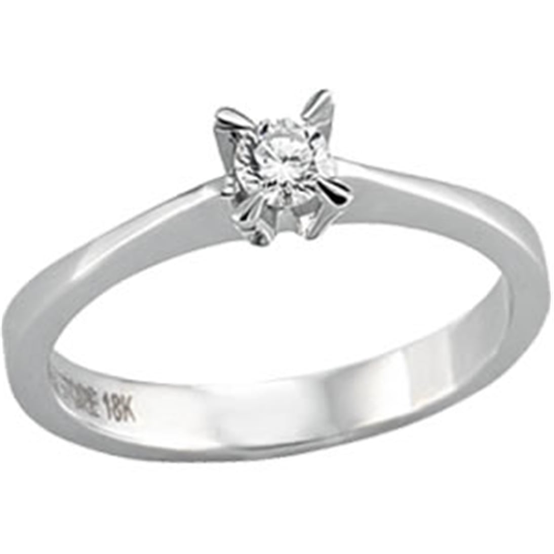 Solid Gold 0.16 ct Diamond Solitaire Ring