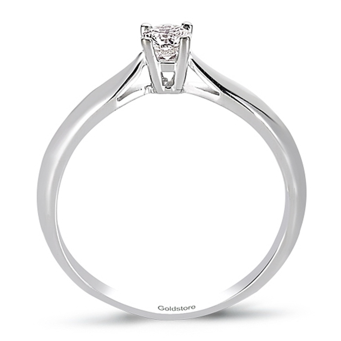 Solid Gold 0.18 ct Diamond Solitaire Classic Ring