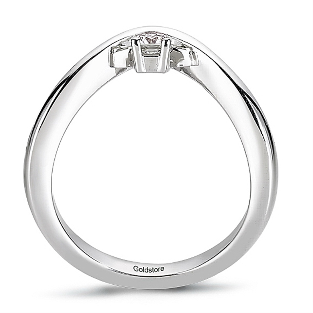 Solid Gold 0.18 ct Diamond Solitaire Ring