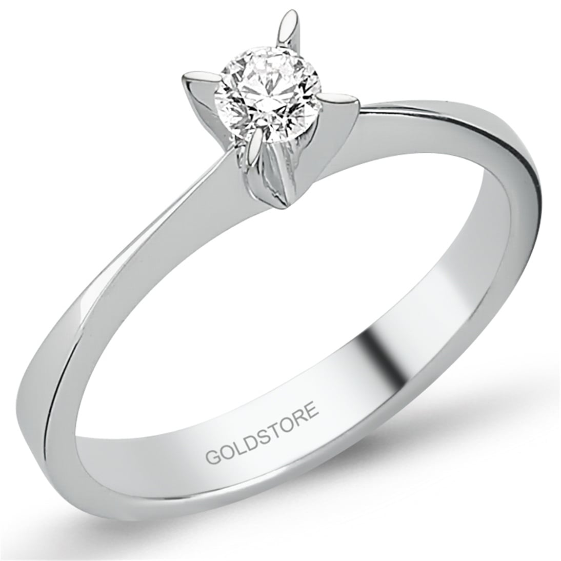 Goldstore-0.18 ct. Pırlanta Tektaş Yüzük